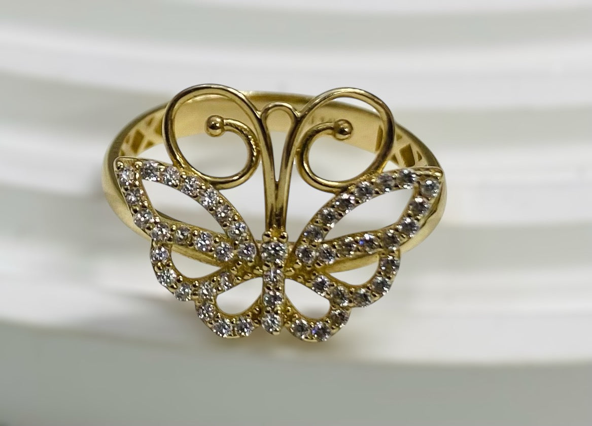 Anillo de Mariposa 14k