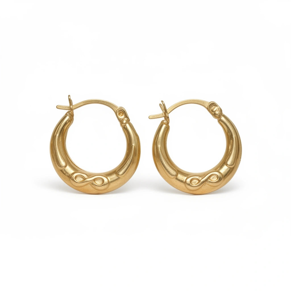 Argollas pequeñas con infinito 10k