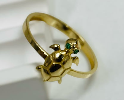 Anillo de tortuga 14k