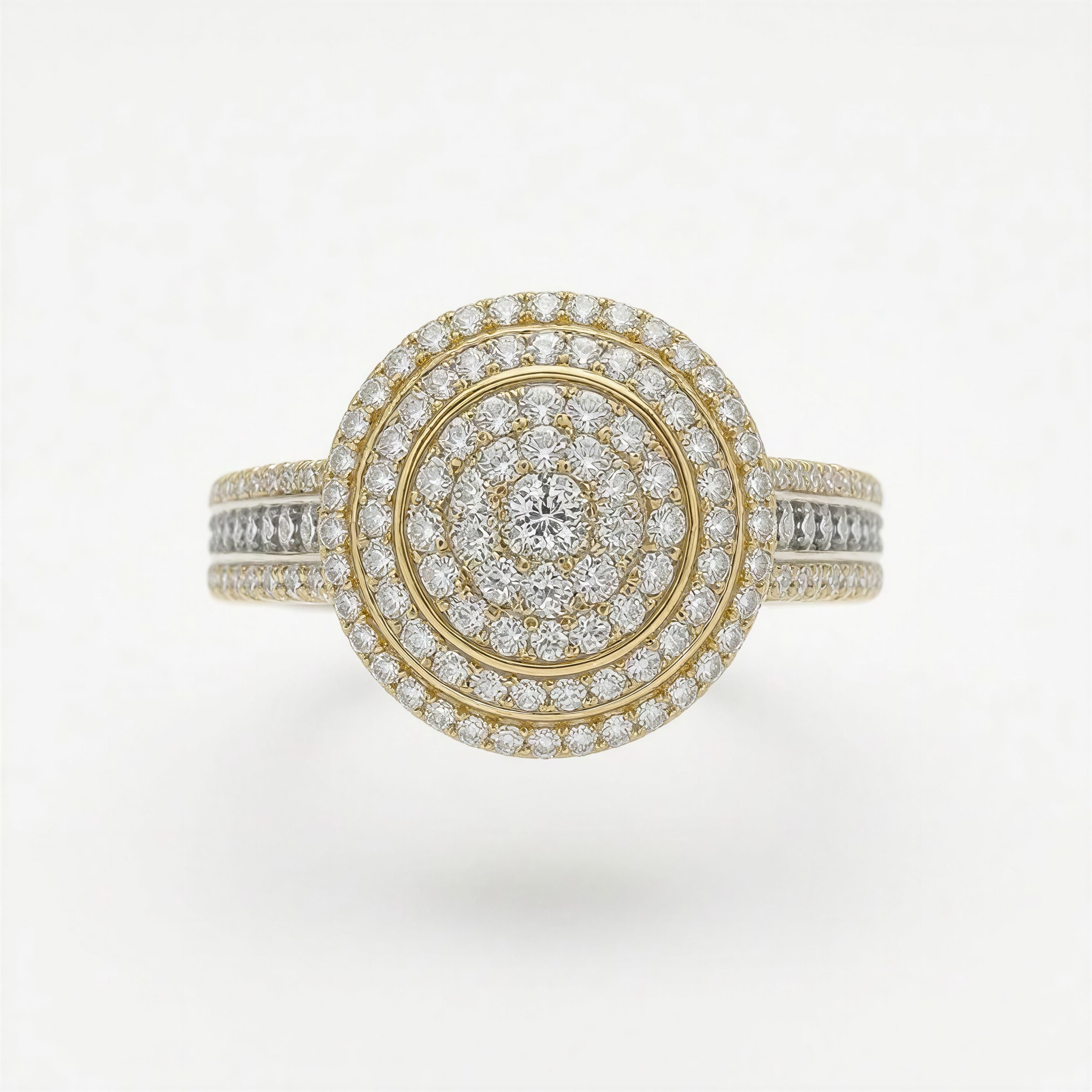 Anillo de Mujer 14k con Diamantes