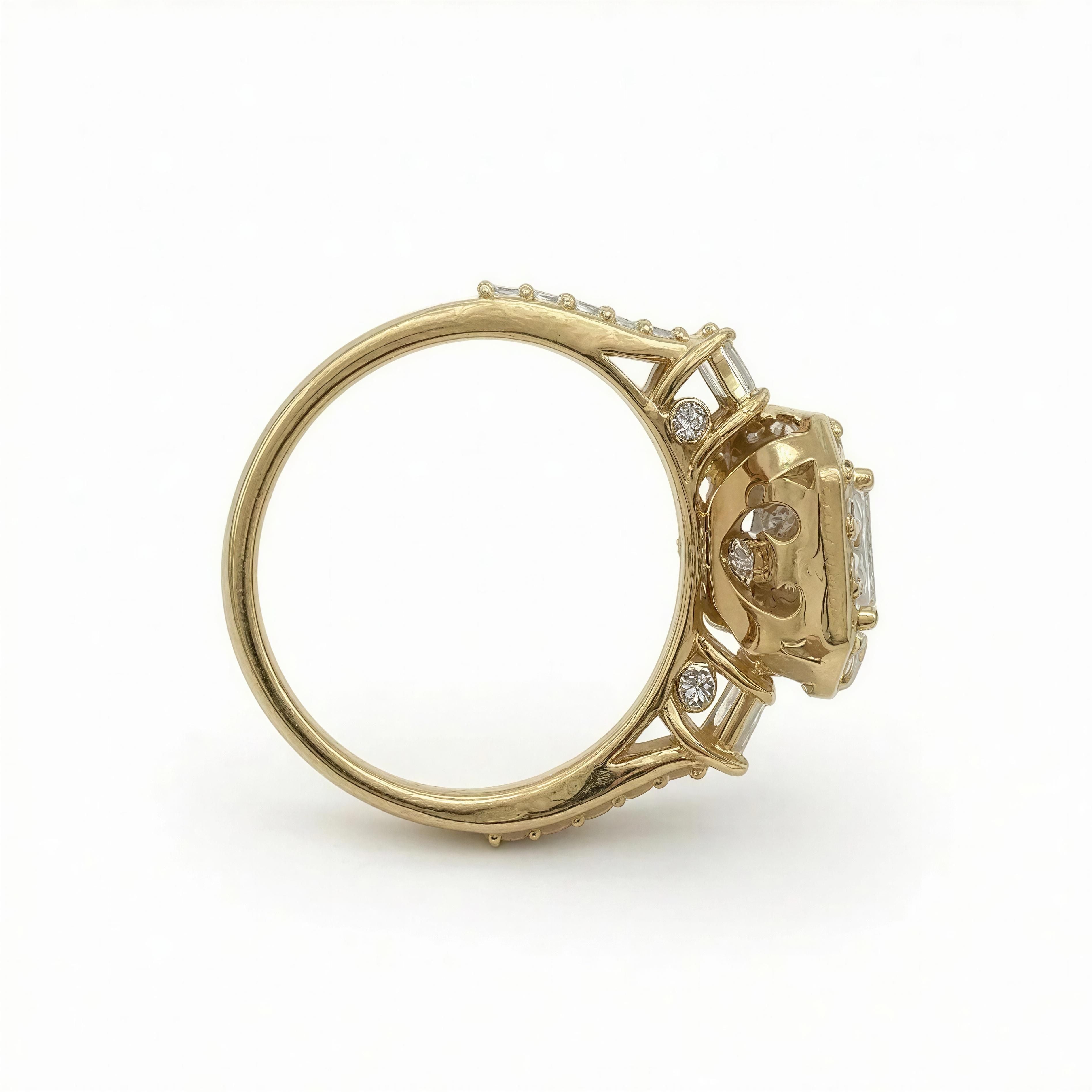Anillo Mujer 14k con Diamante