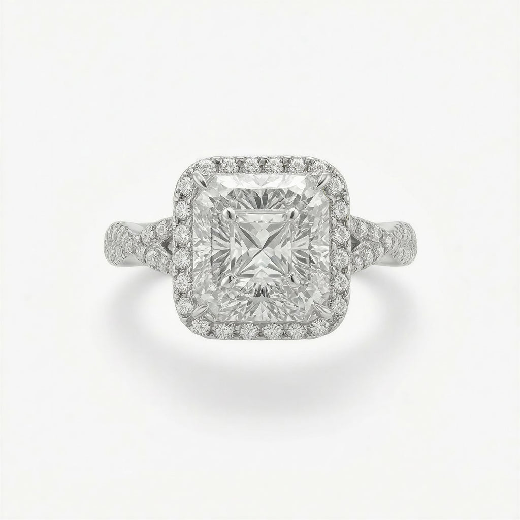 Anillo De Mujer en Oro Blanco 10k con Diamante