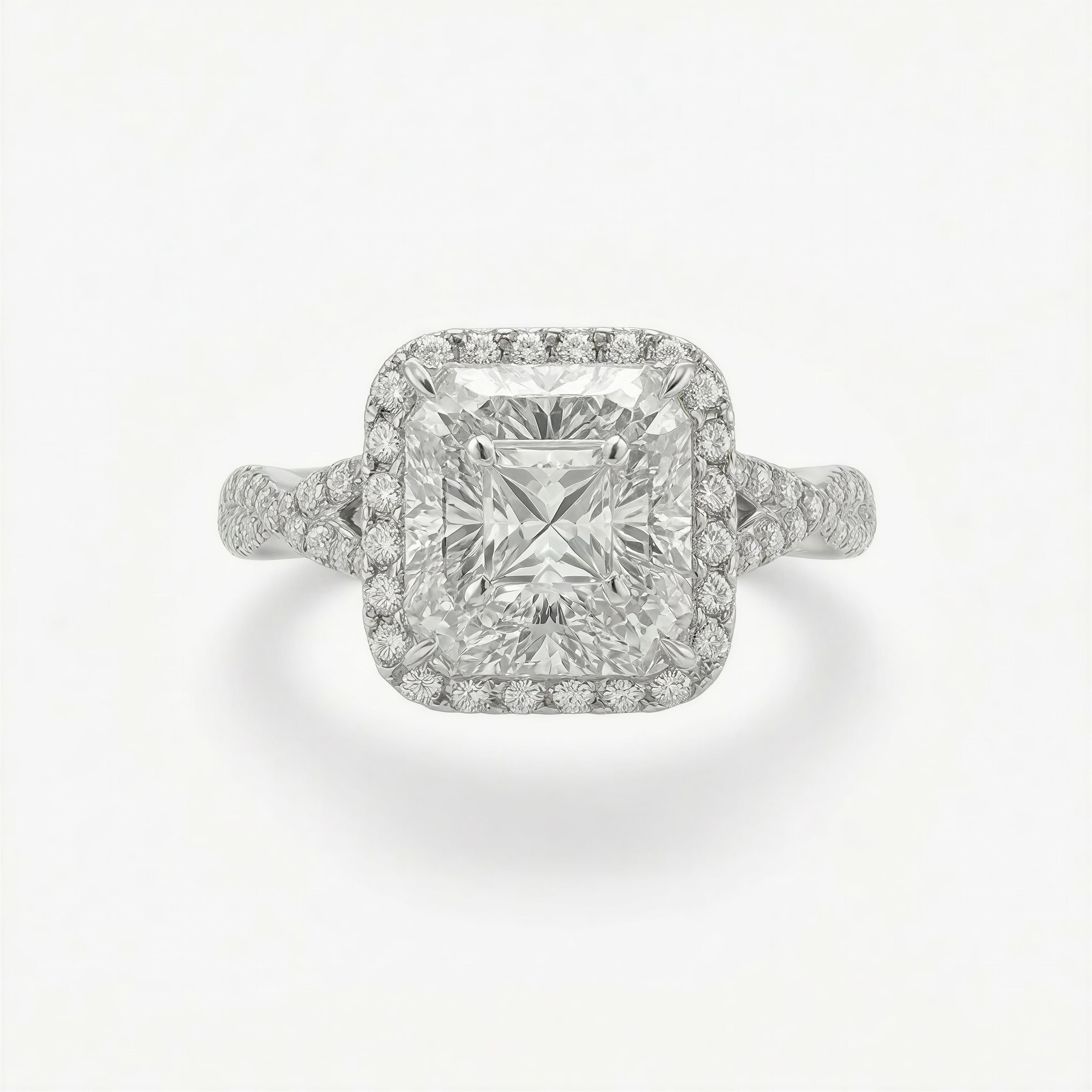 Anillo De Mujer en Oro Blanco 10k con Diamante