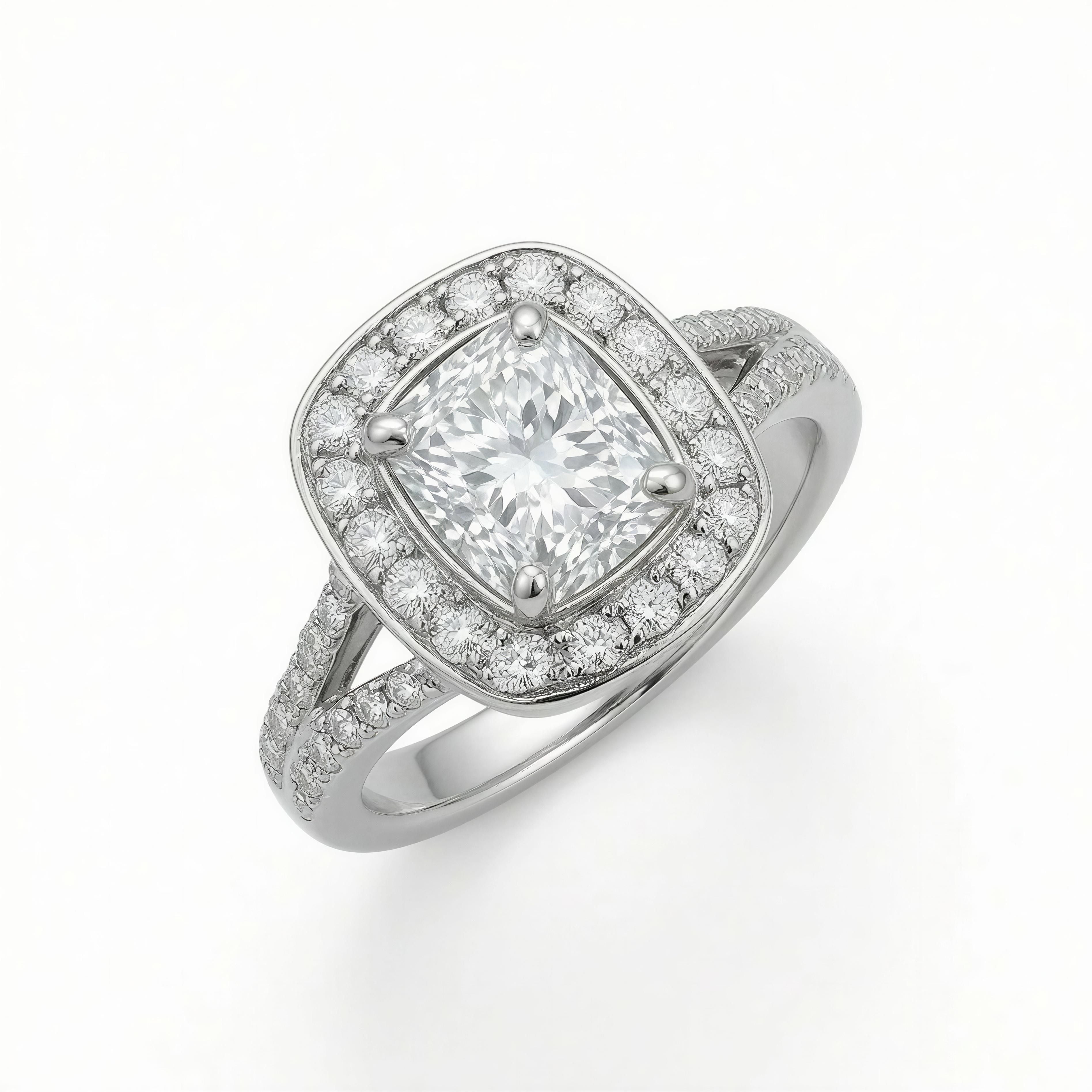 Anillo Mujer Oro Blanco 10k