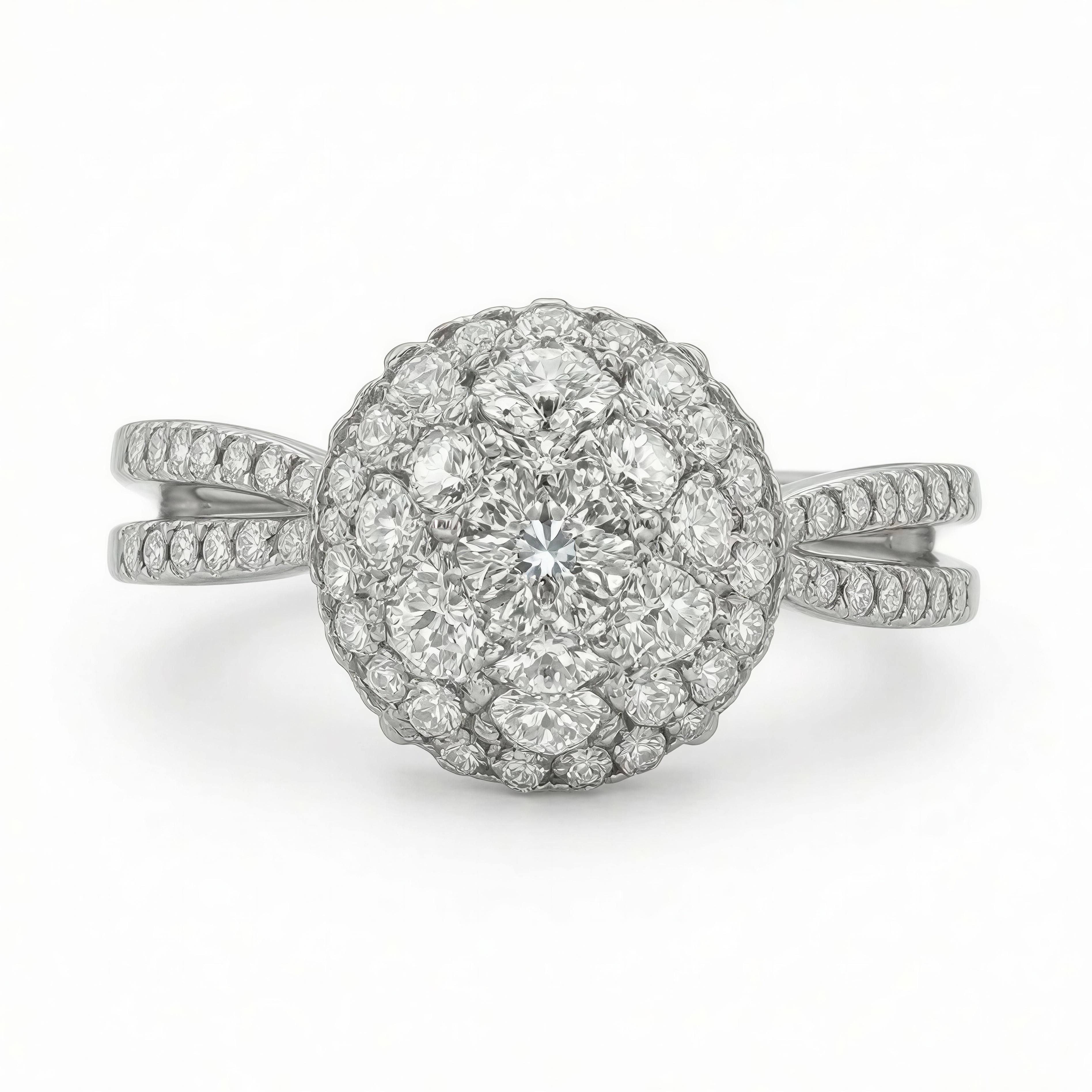 Anillo Mujer Oro Blanco 14k con diamante
