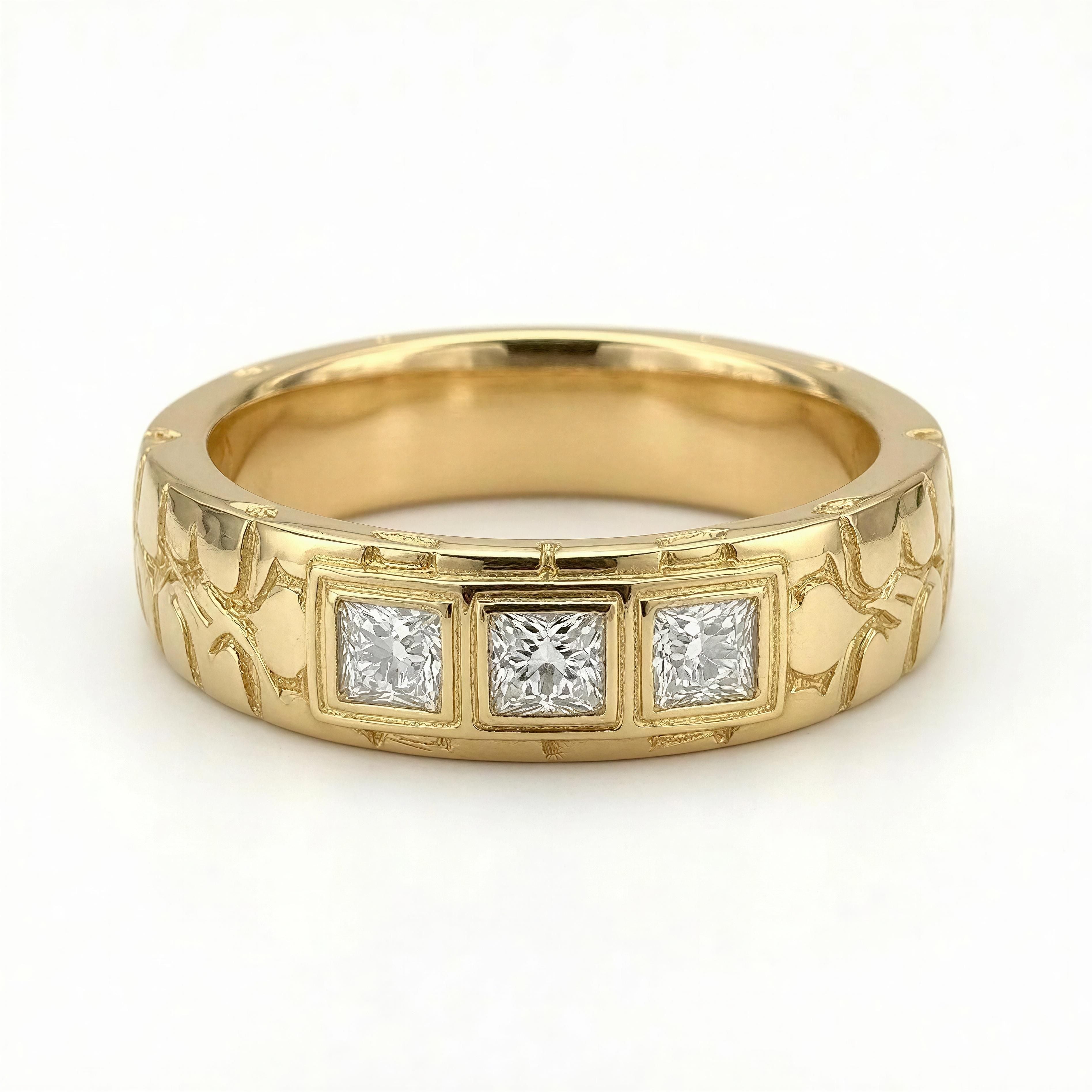Anillo de Hombre 14k con Diamante