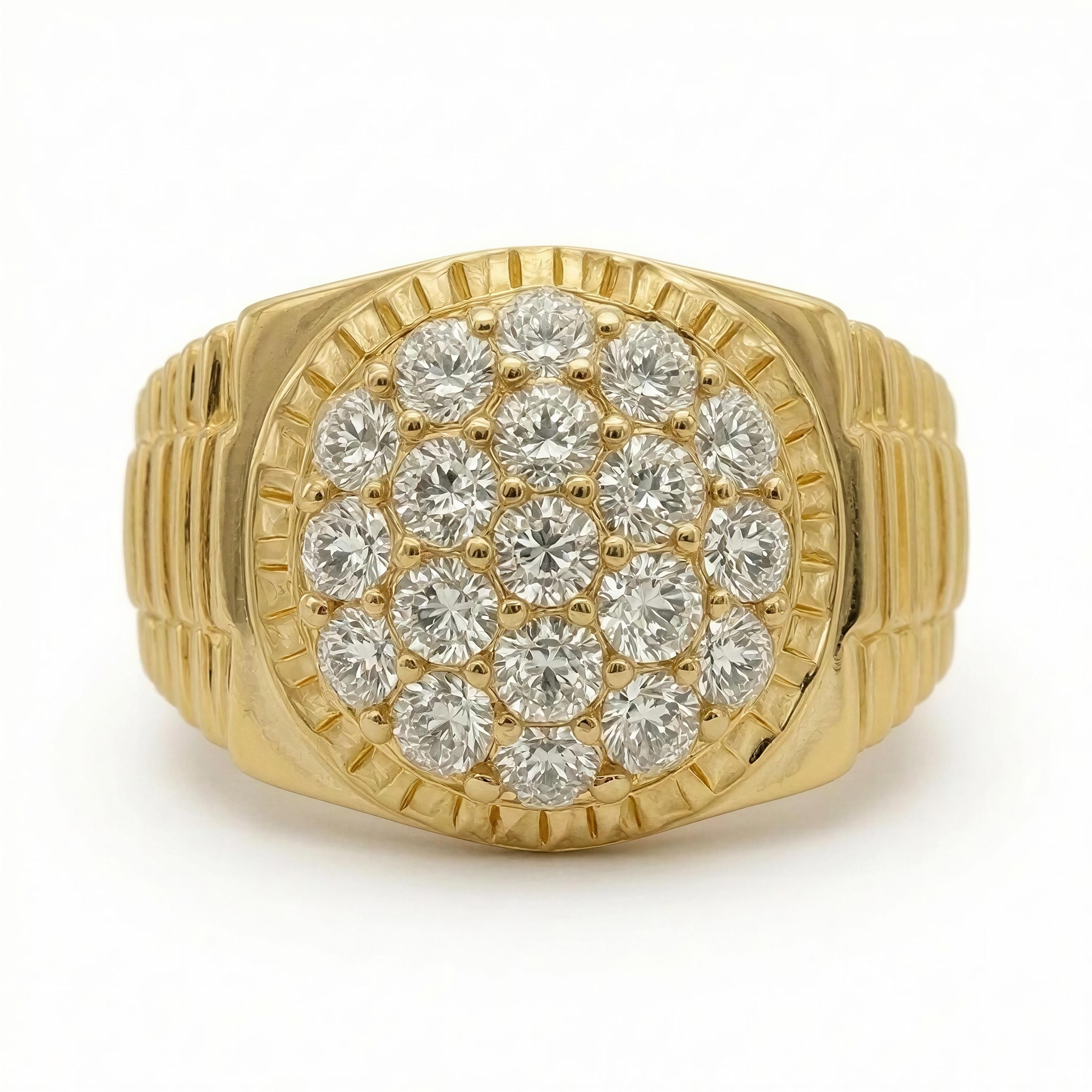 Anillo de hombre 10k con Diamante