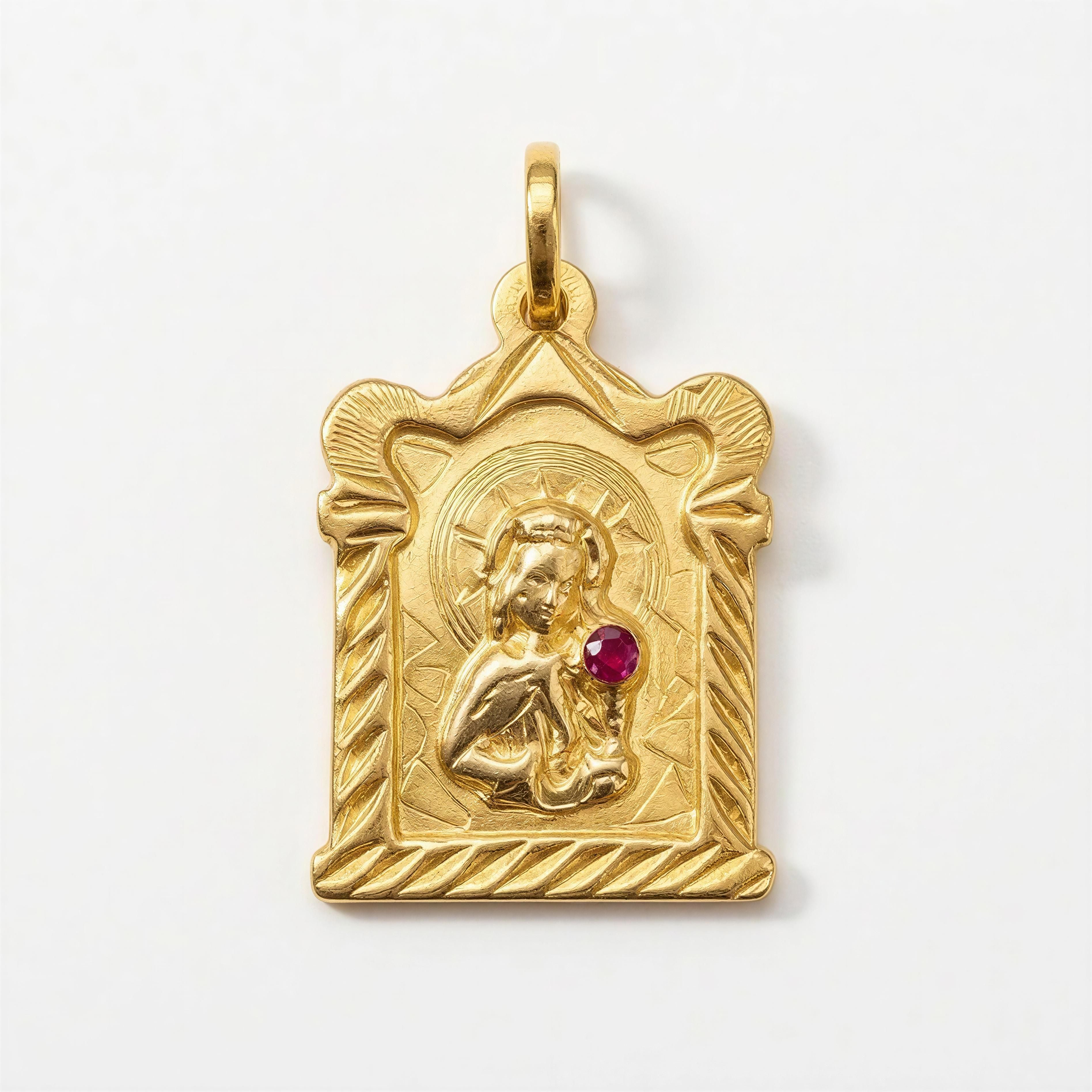 Dije de Santa Bárbara 14K