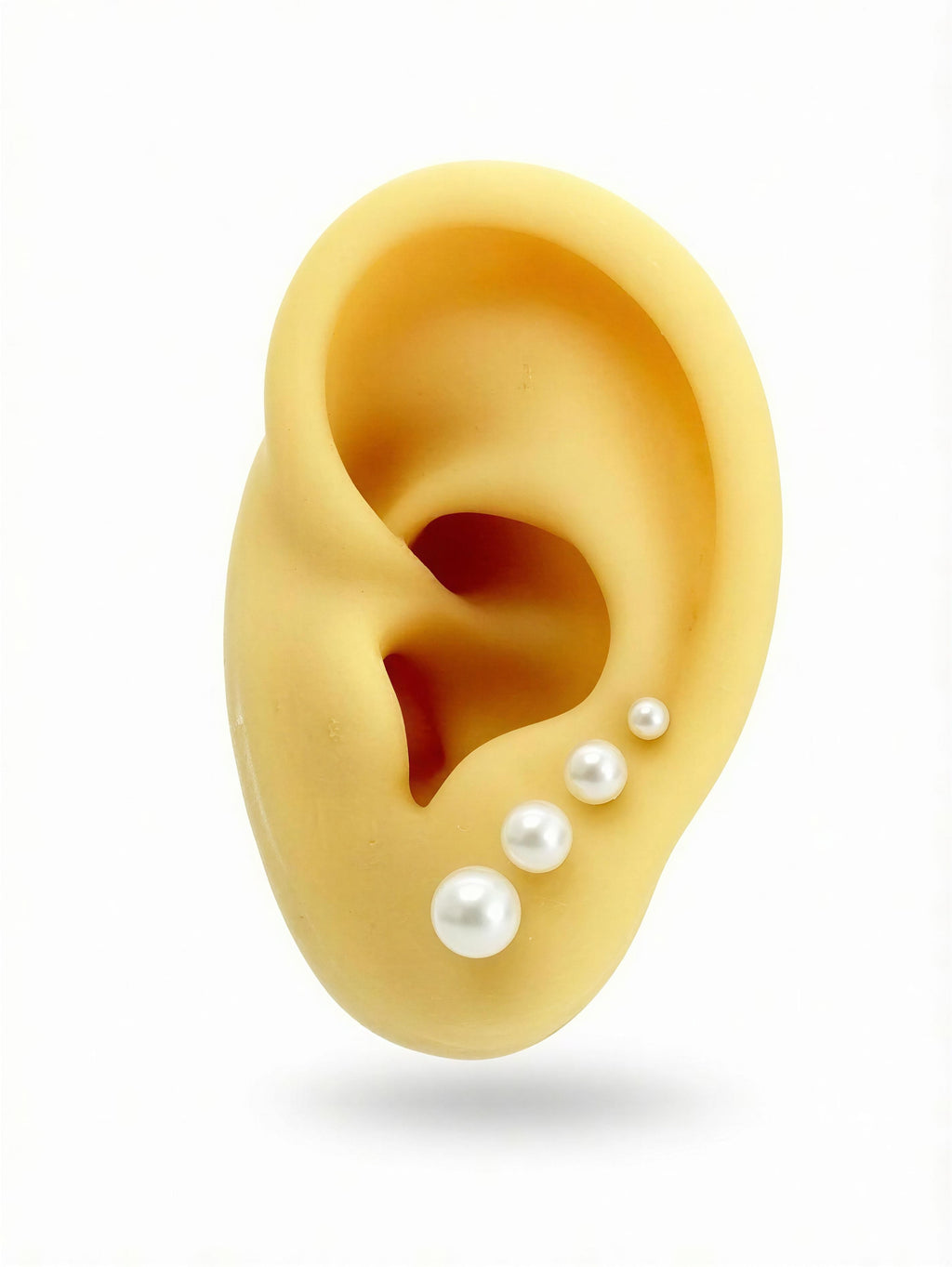 Aretes madre perla 14k