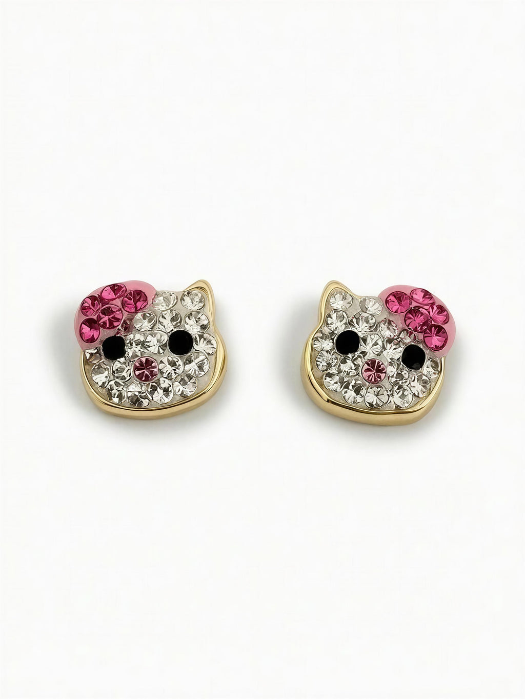 Aretes de hello kitty 14k