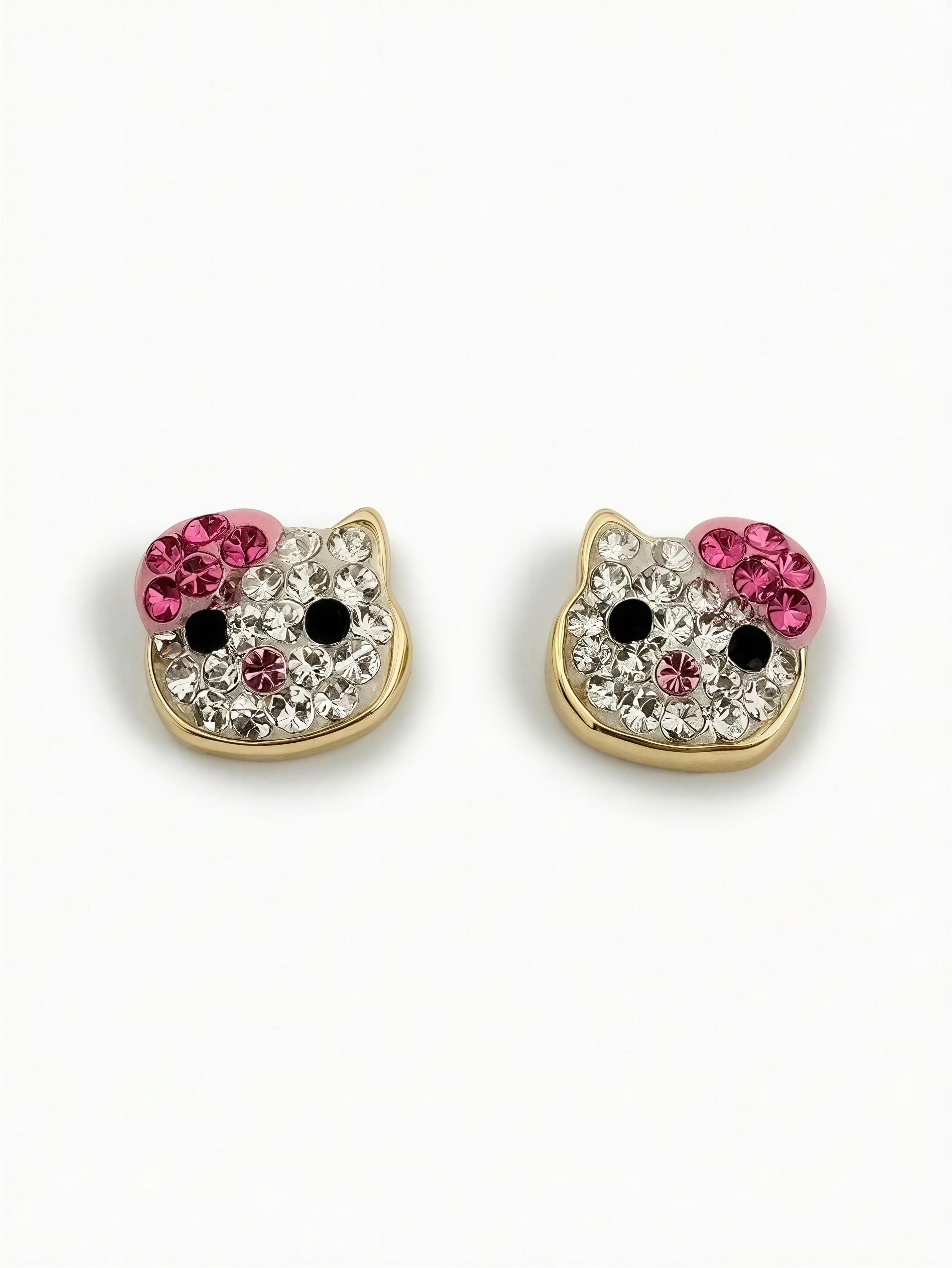 Aretes de hello kitty 14k