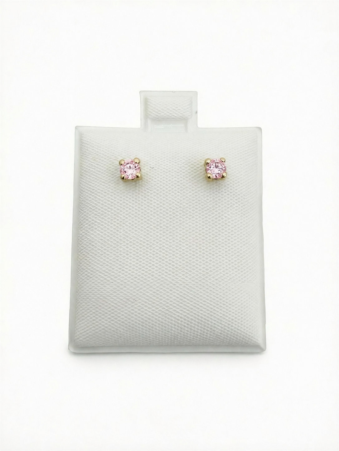 Aretes de piedra 14K - rosado