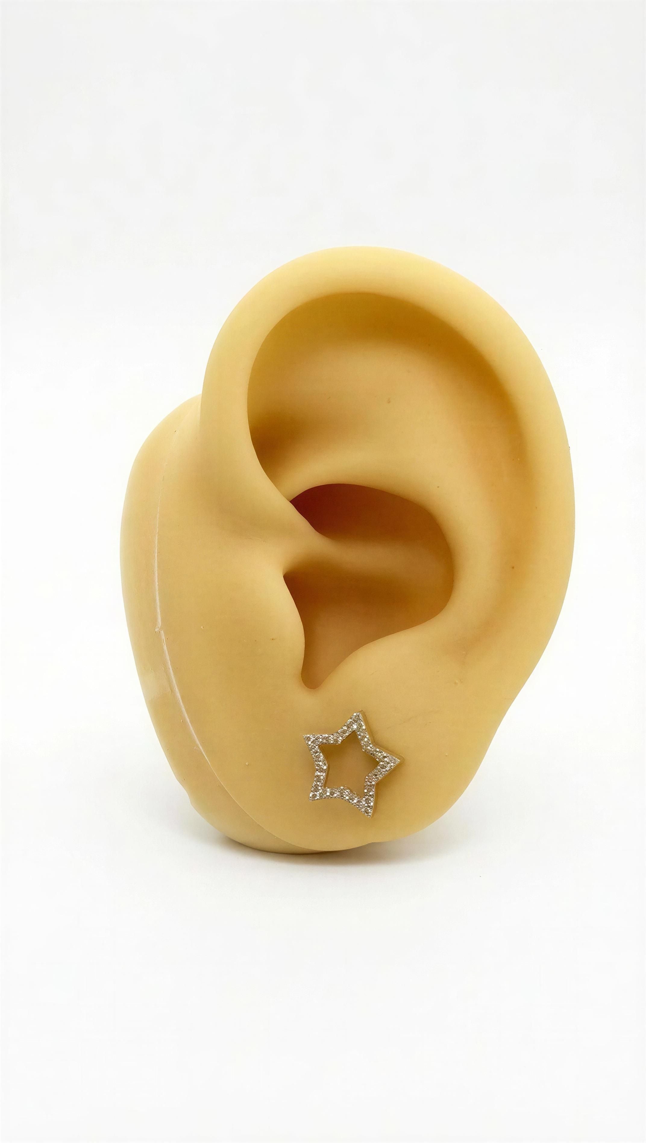 Aretes de estrella 14k - grande
