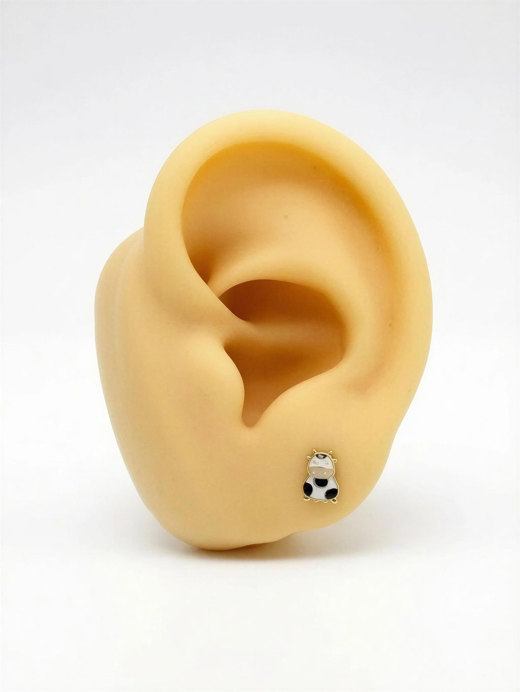 Aretes pequeños de vaca 14k