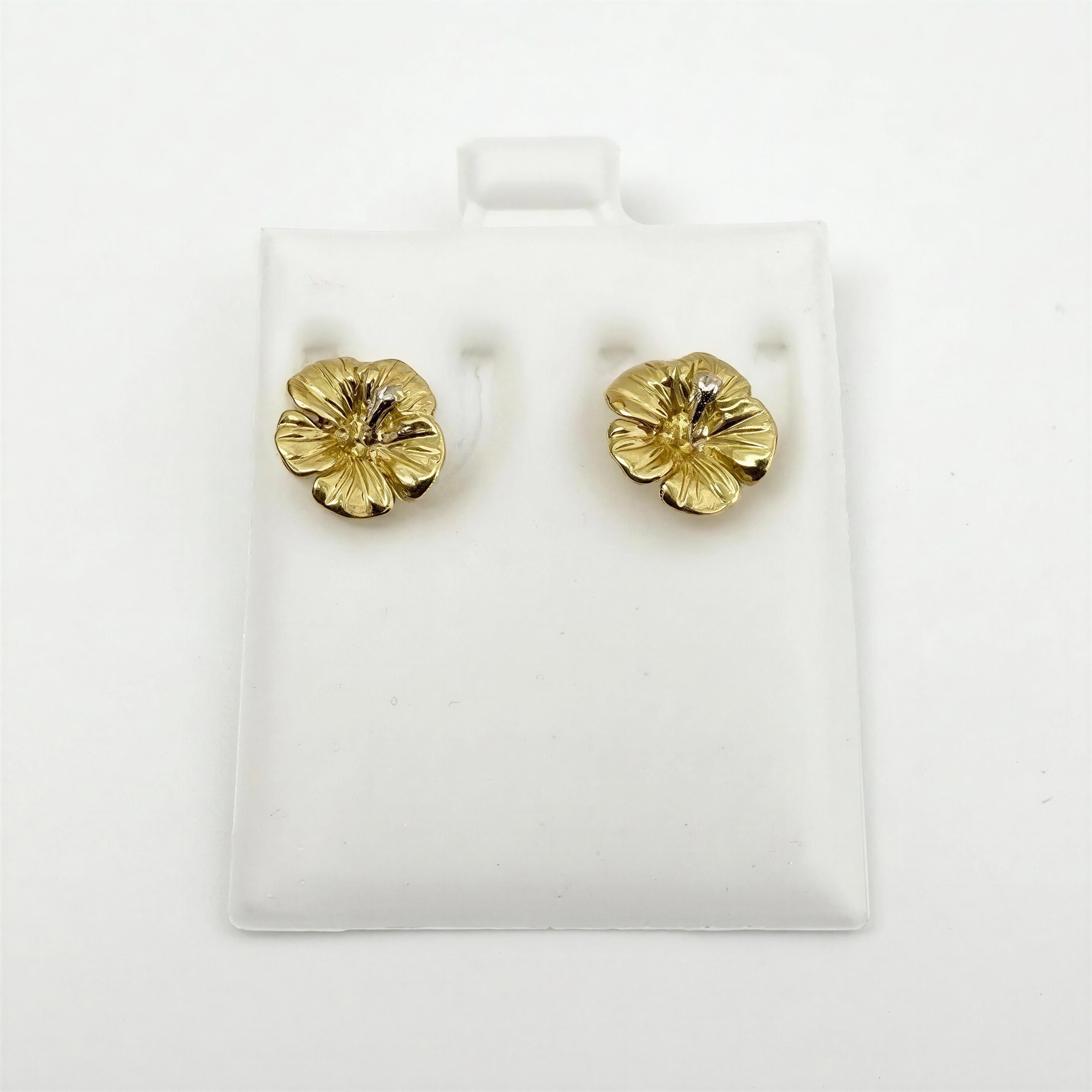 Aretes de amapola 10k