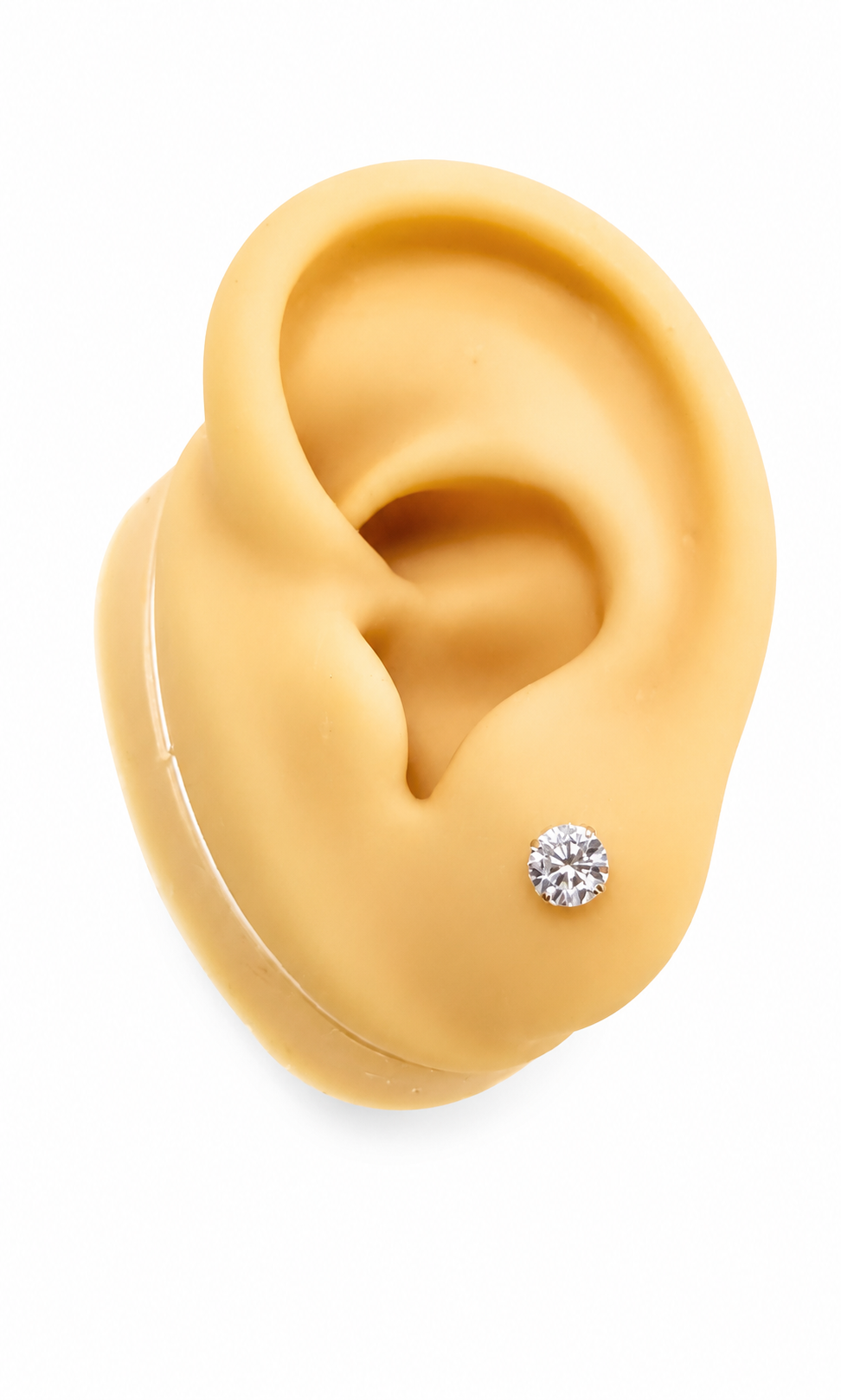 Aretes piedra 14k