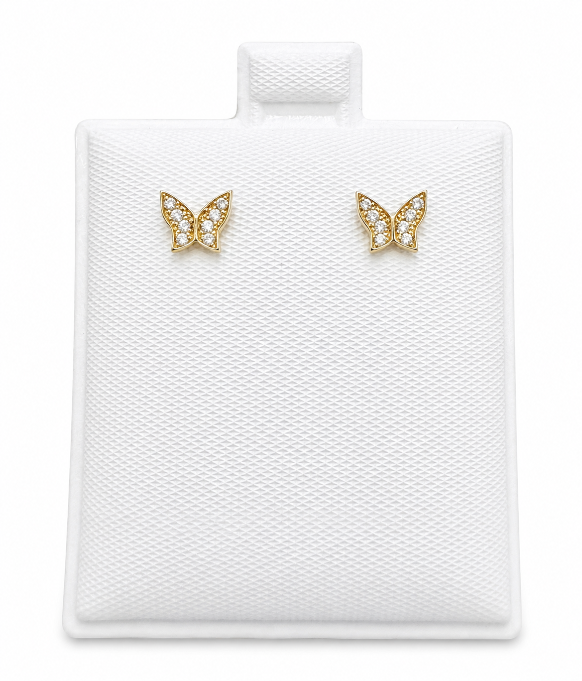 Aretes mariposa pequeñas 14k