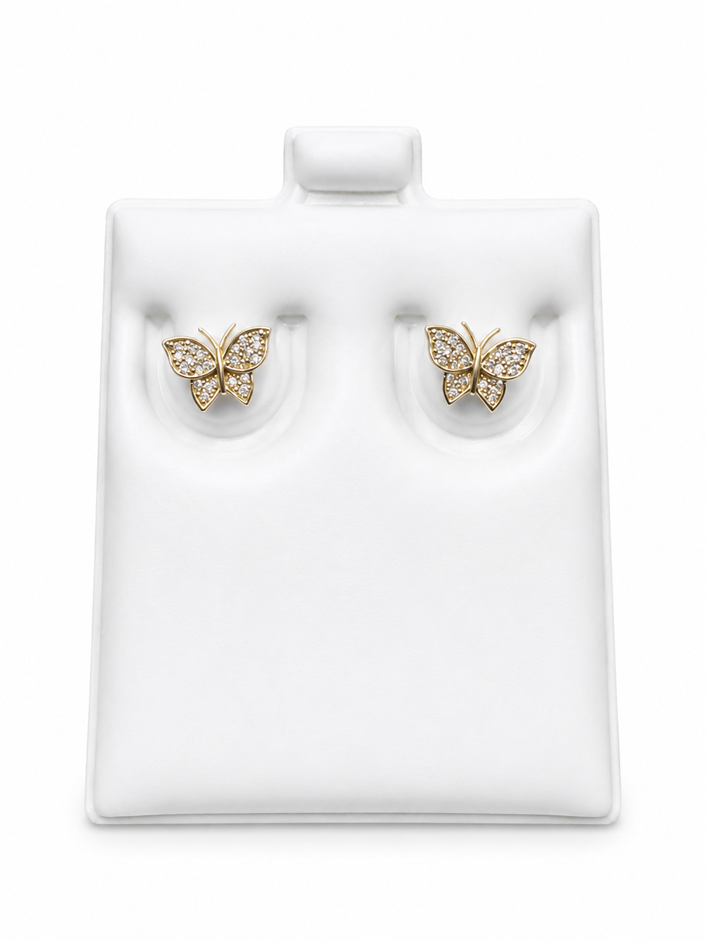 Aretes Mariposa 10k con Diamante