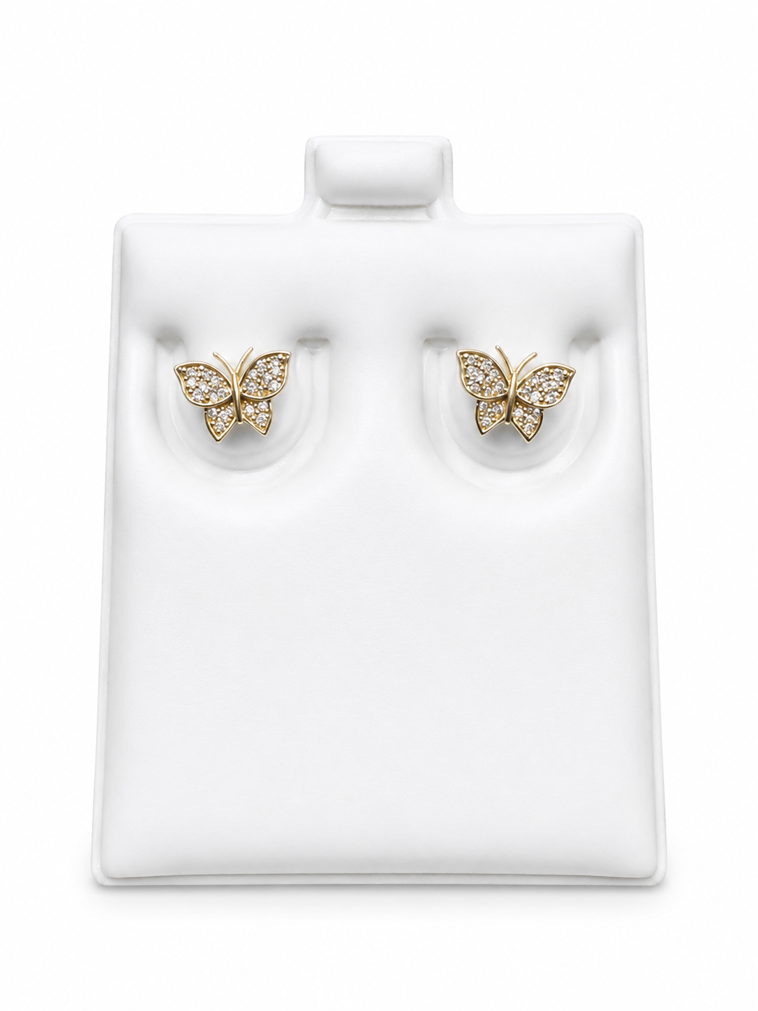 Aretes Mariposa 10k con Diamante