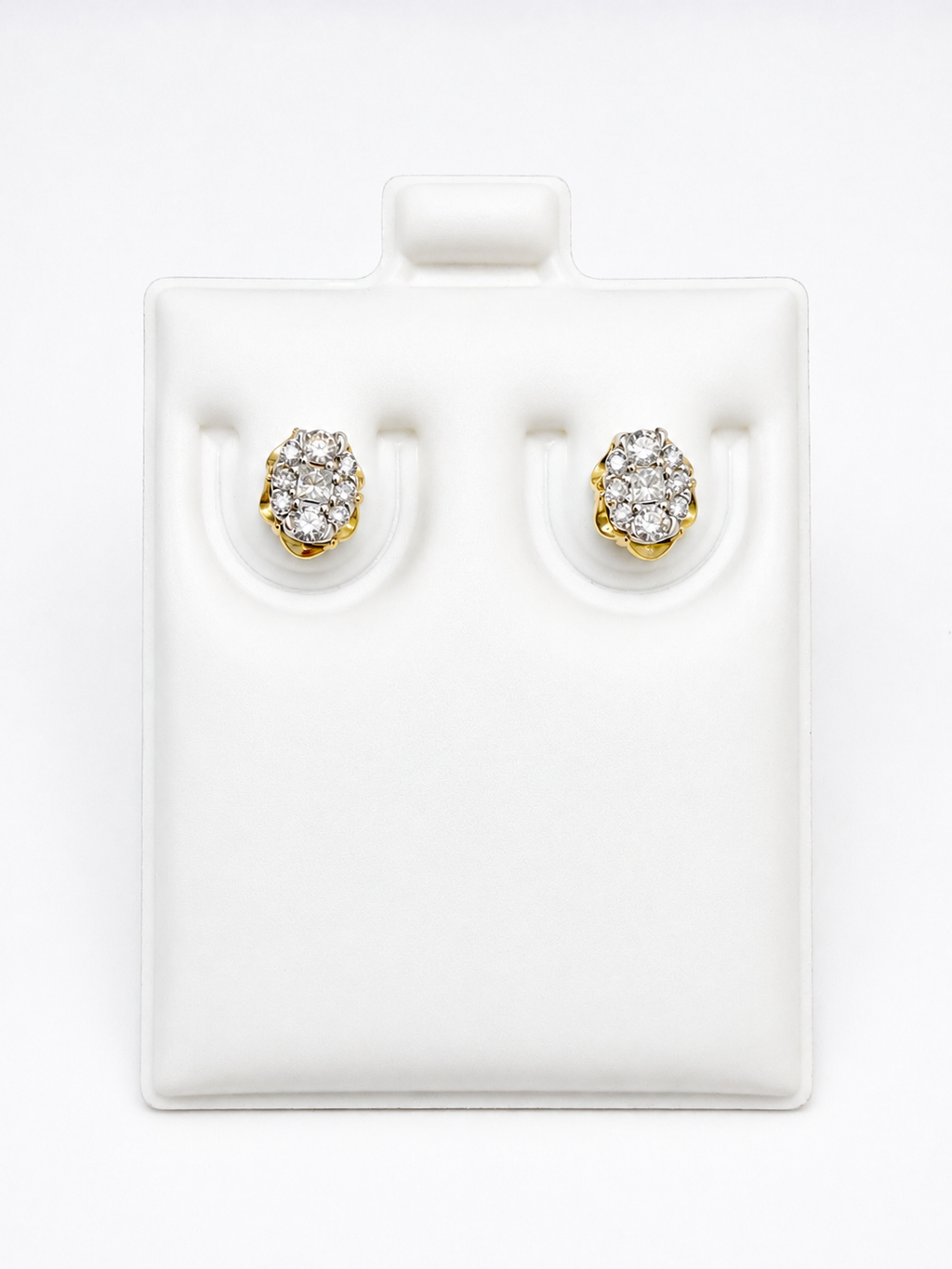Aretes pequeños 10k diamantes
