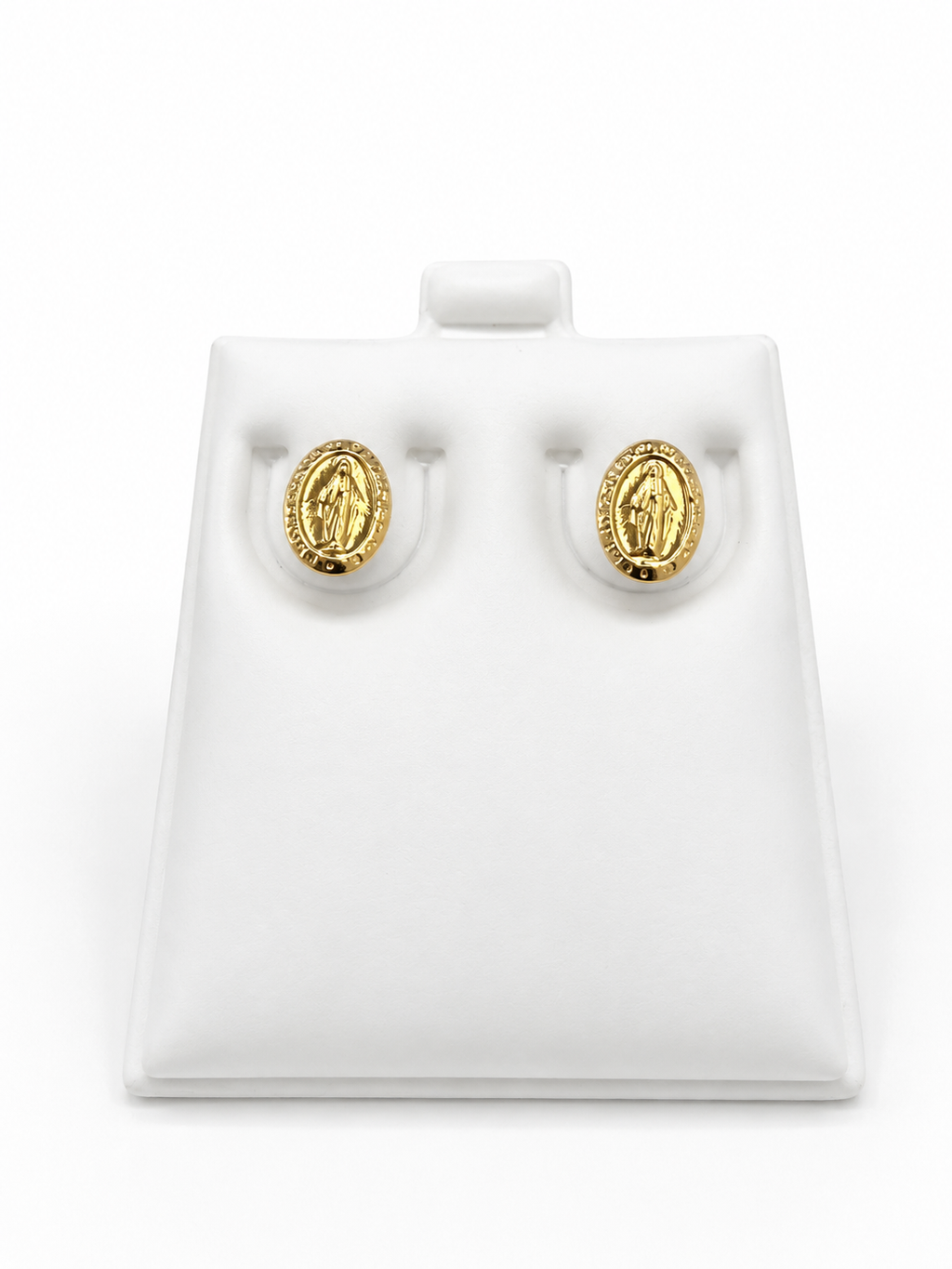 Aretes virgen milagrosa 18k