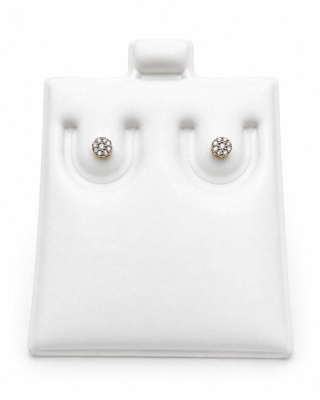 Aretes pequeños 14k diamantes creados