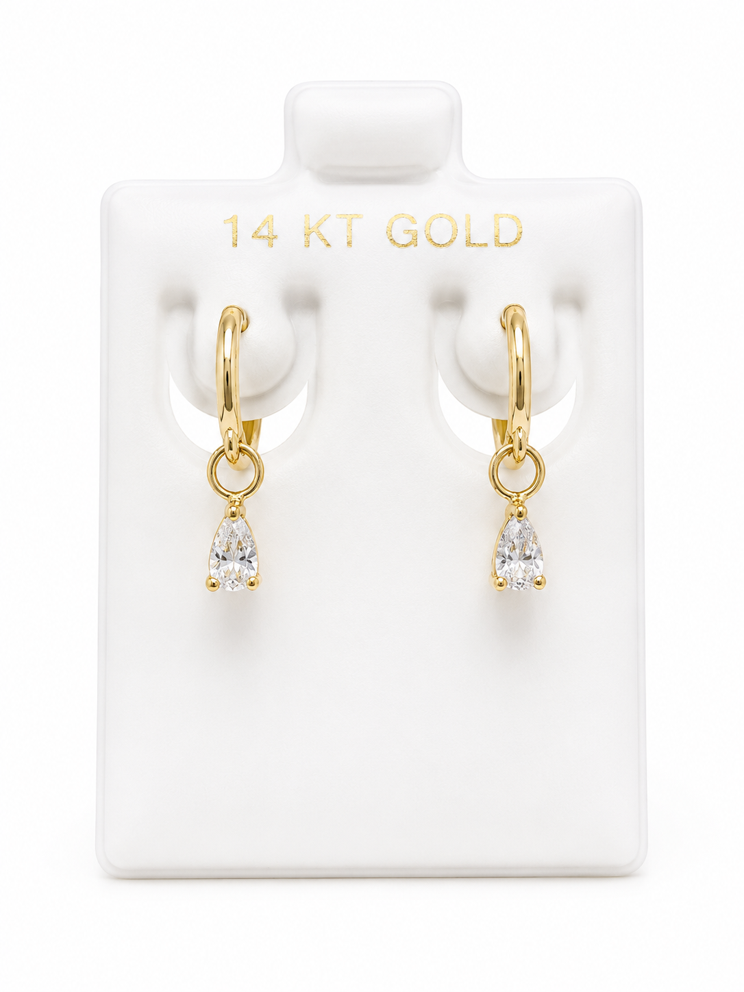 Argollas con colgante 14k