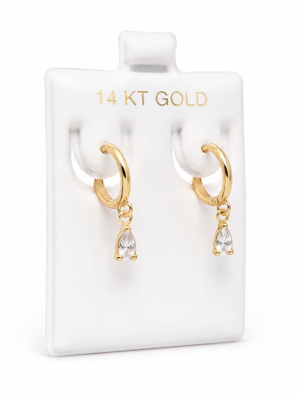 Argollas con colgante 14k