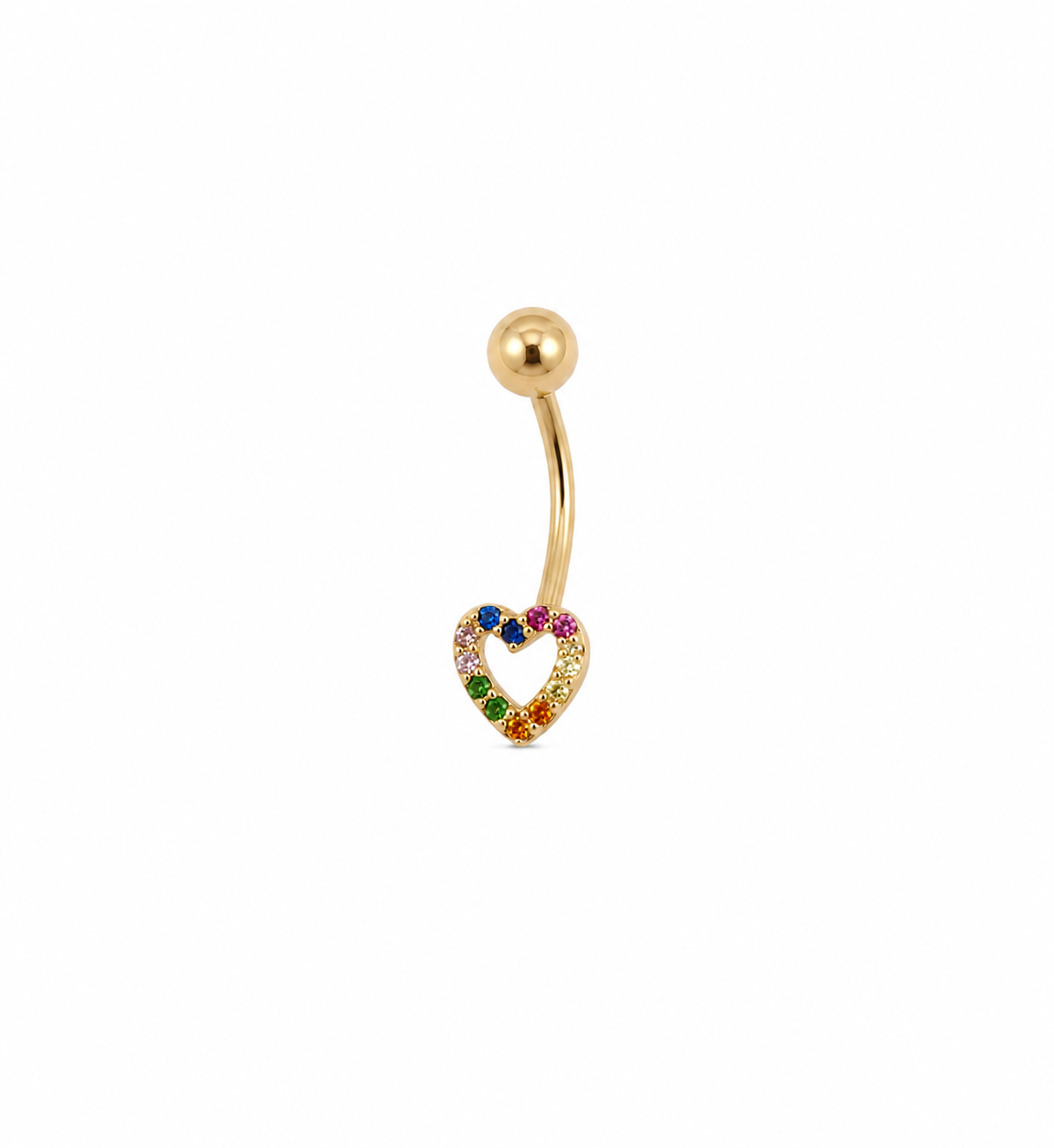 Piercing ombligo 14k corazón