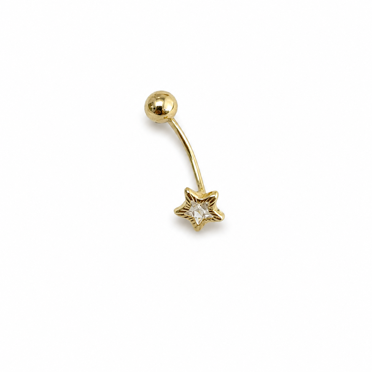 Piercing ombligo estrella 14k
