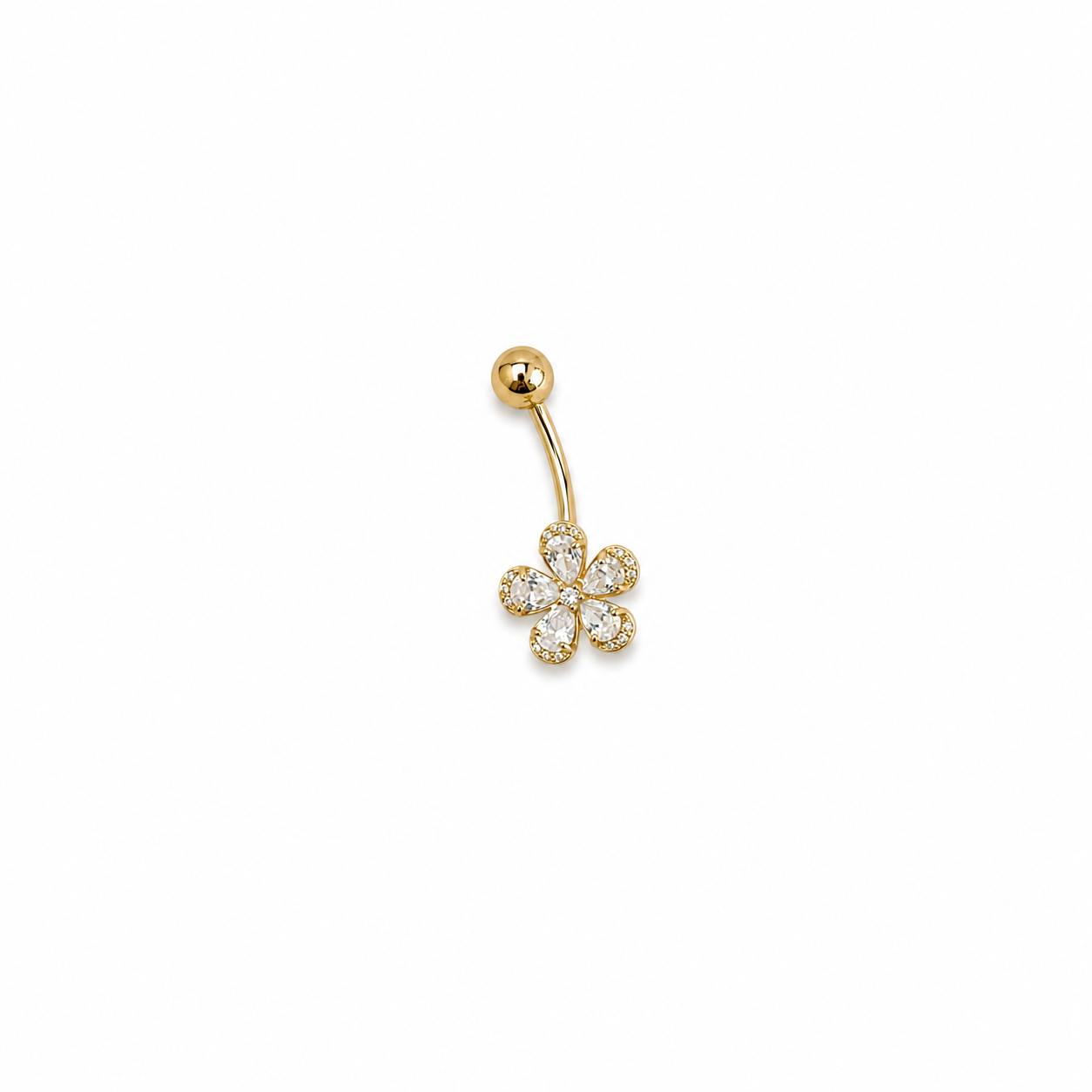 Piercing ombligo 14k flor