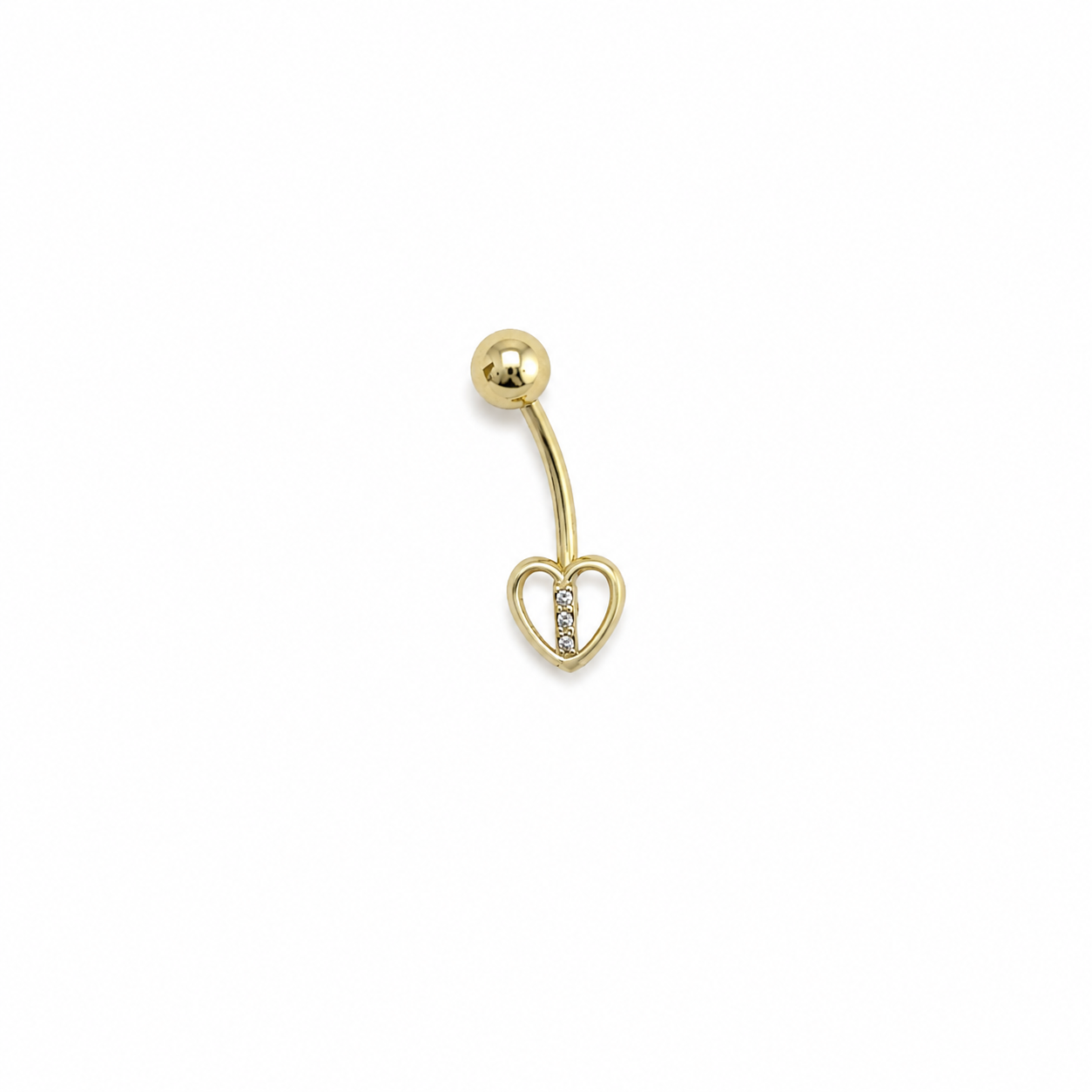 Piercing ombligo 14k corazón