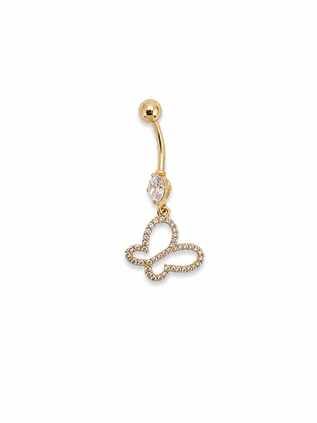 Piercing ombligo 14k mariposa