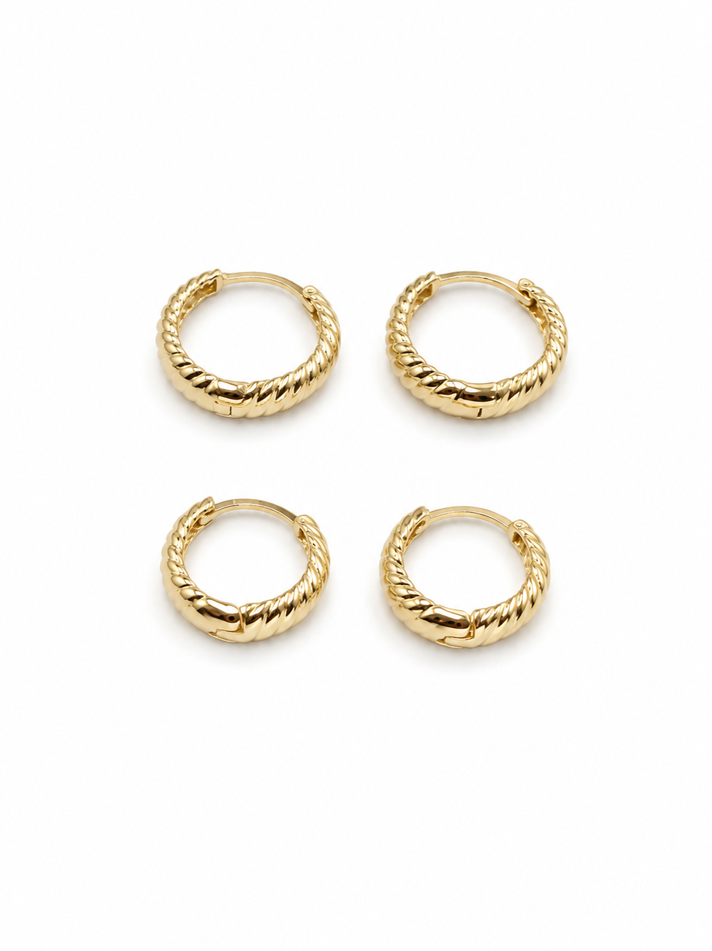Argollas con diseño 10k