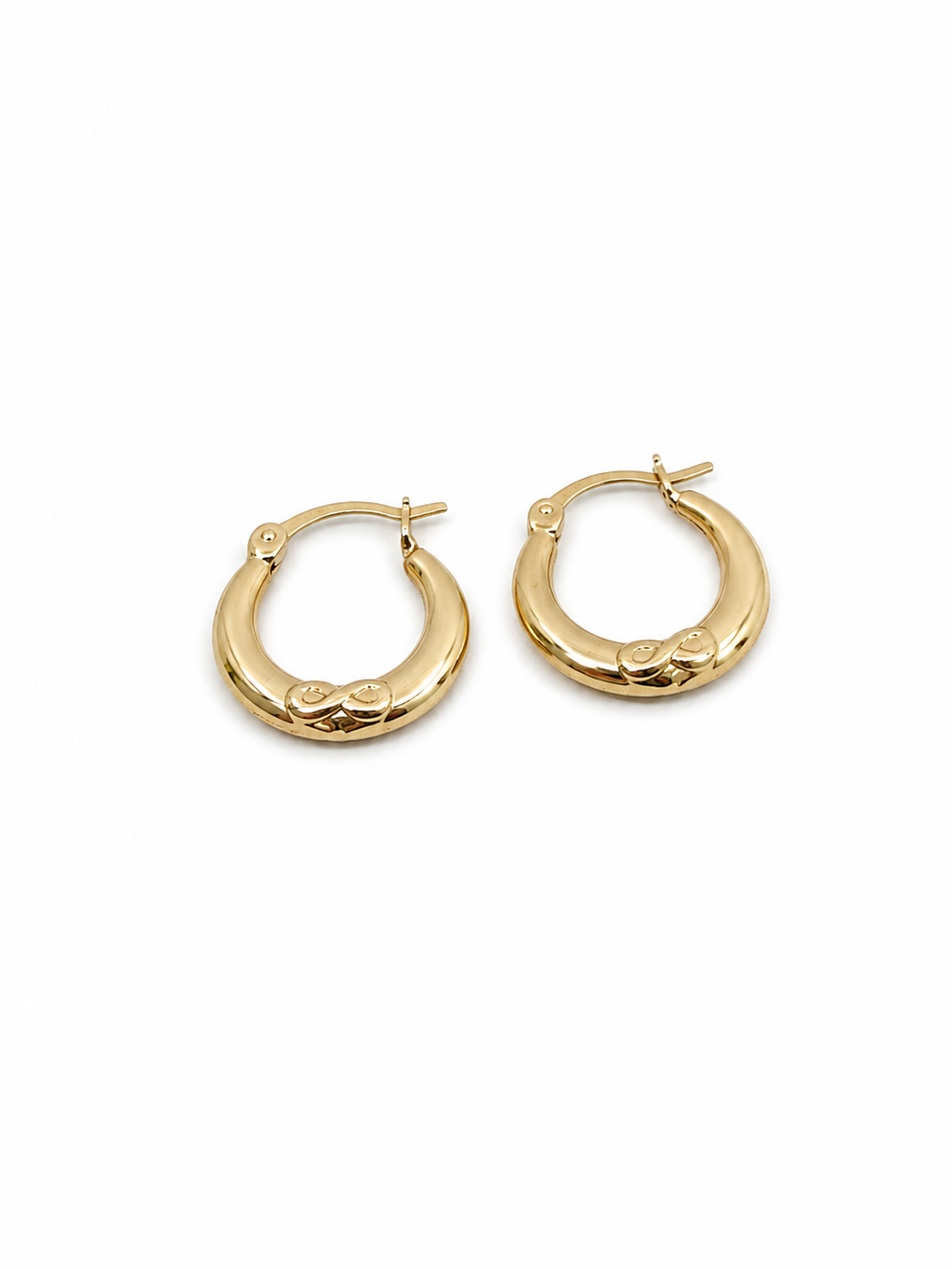 Argollas pequeñas con infinito 10k