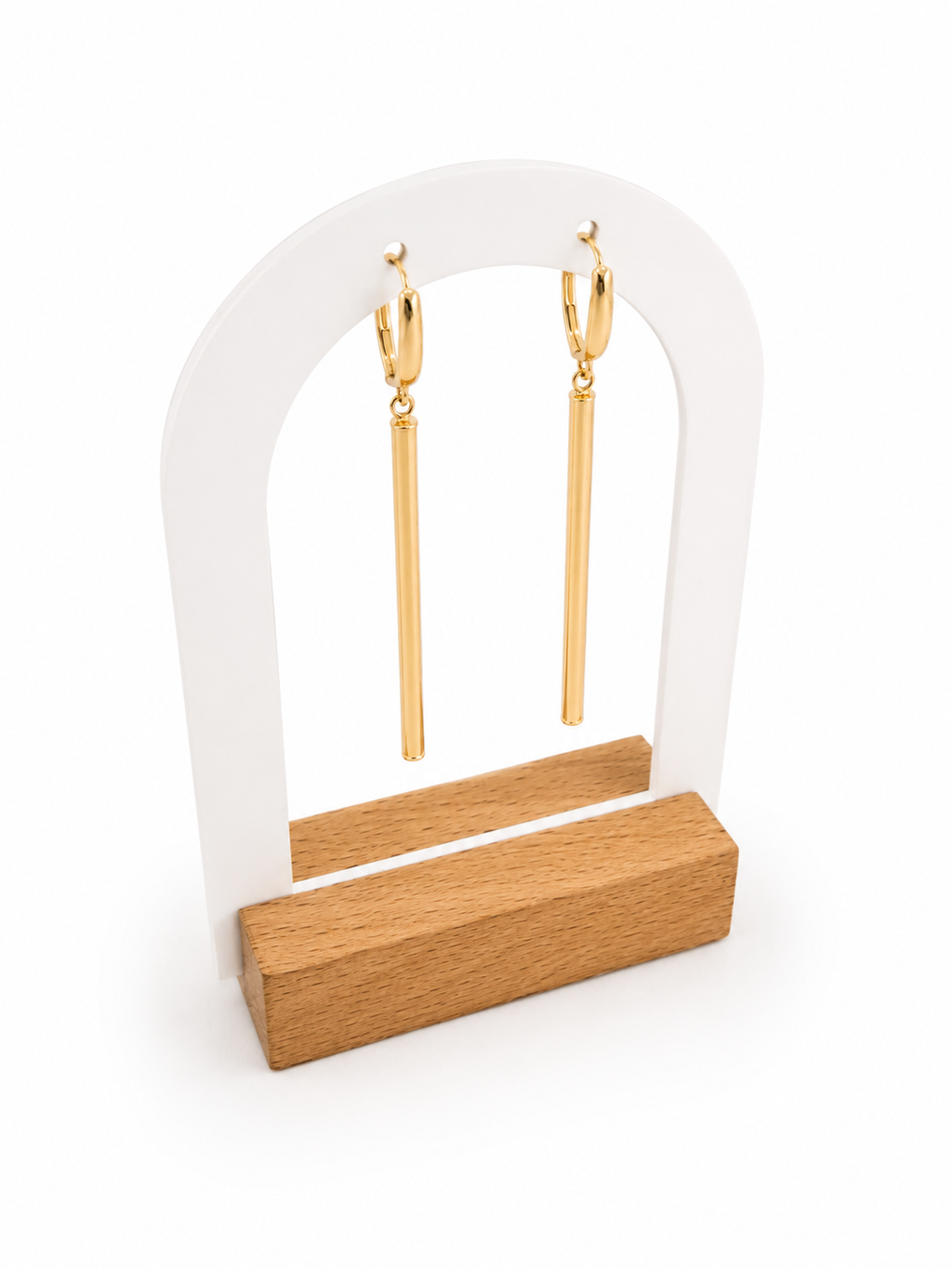 Aretes colgante 14k
