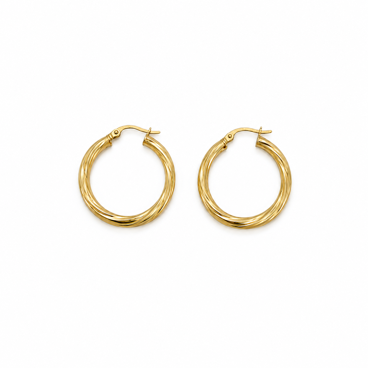 Argollas torcidas lisas 10k 3mm