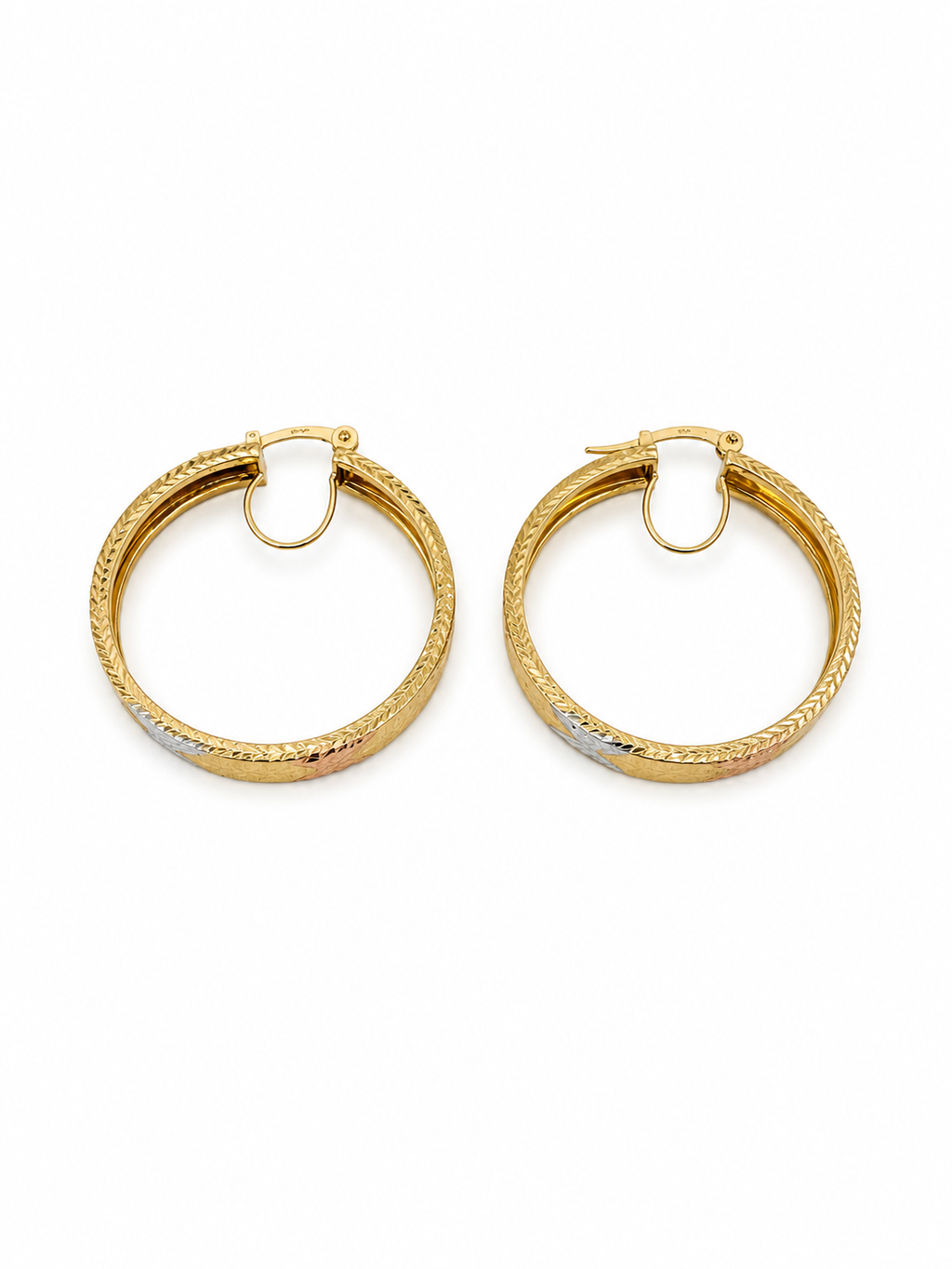 Argollas 3 oros 14k