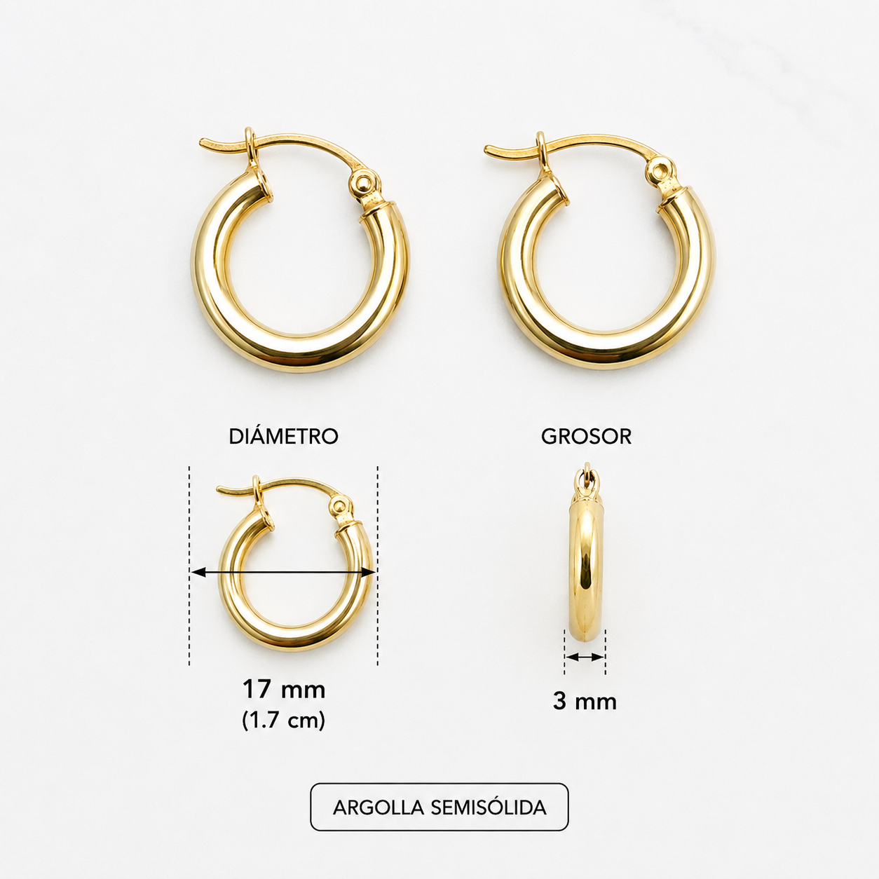 Argollas 14k