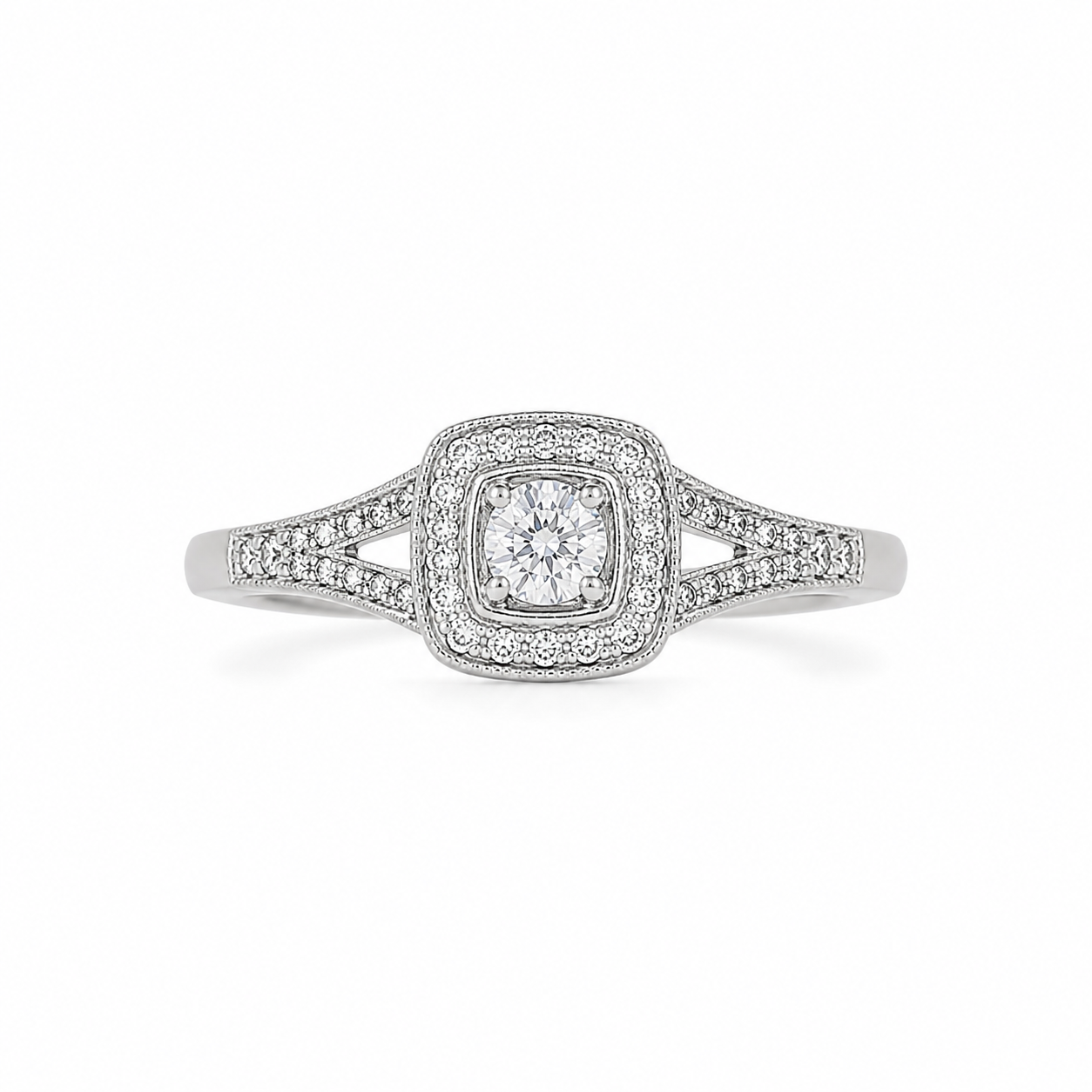 Anillo Mujer Oro Blanco 10k