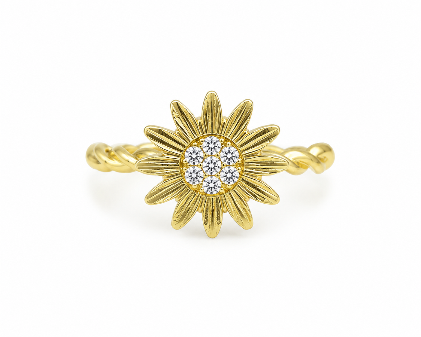 Anillo flor  10k