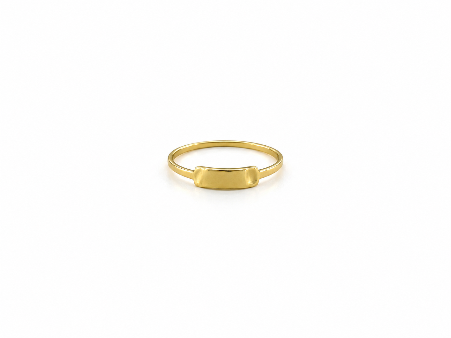 Anillo de medio dedo 10K Anillo de placa