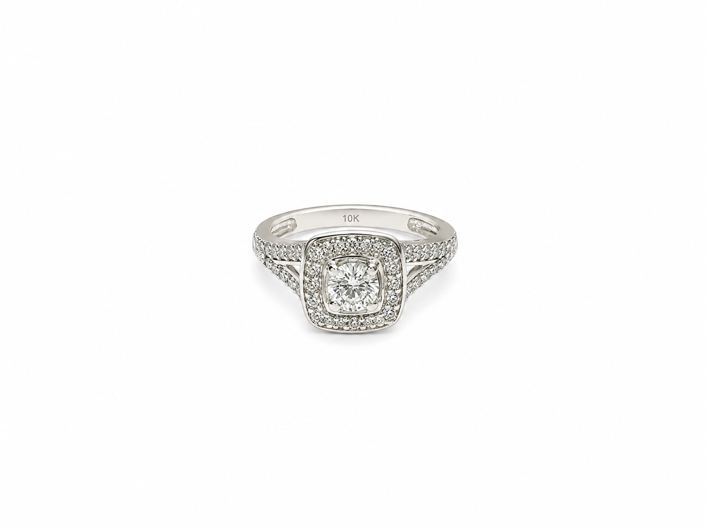 Anillo compromiso en Oro Blanco 10k con Diamante natural