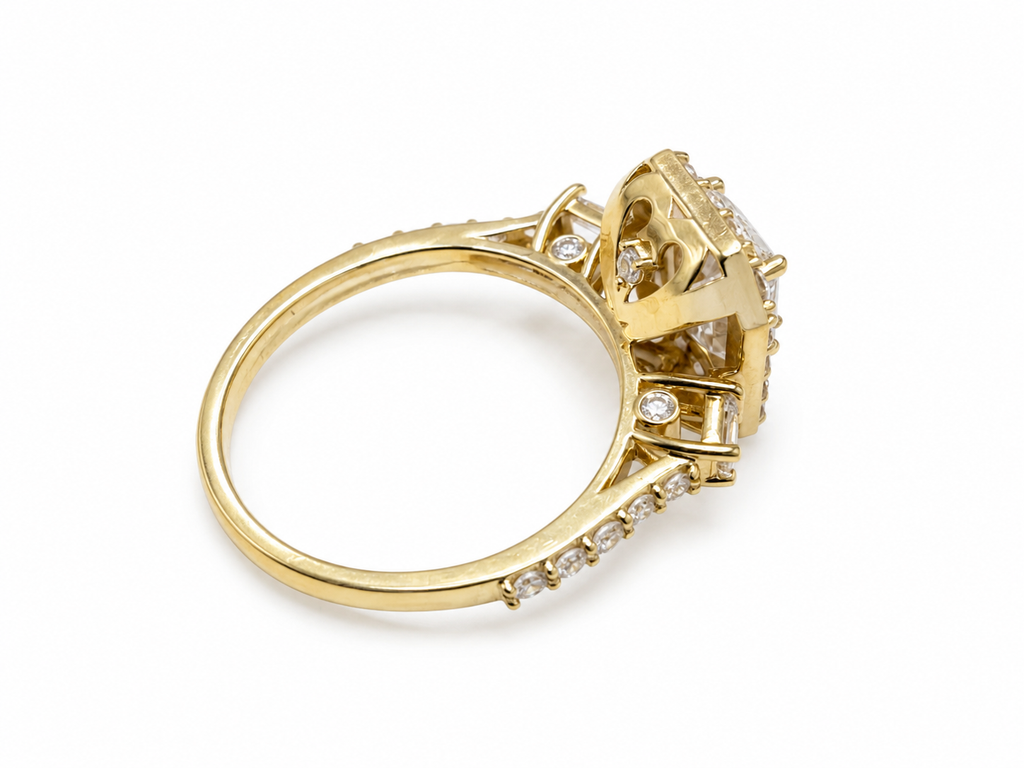Anillo Mujer 14k con Diamante