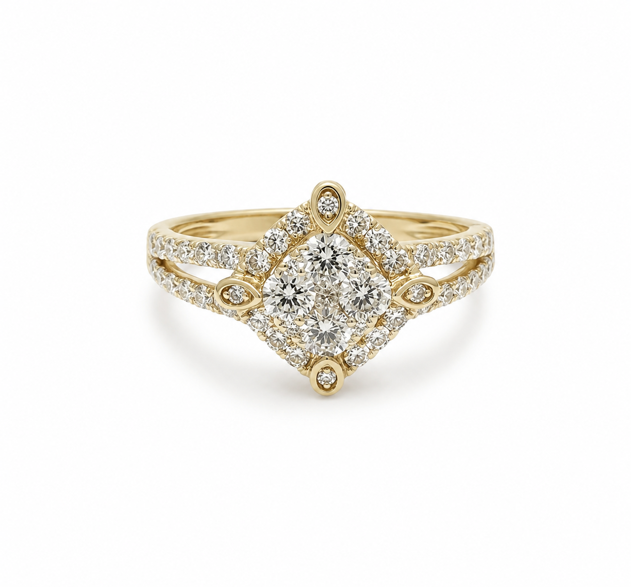 Anillo de compromiso 10k con Diamante natural