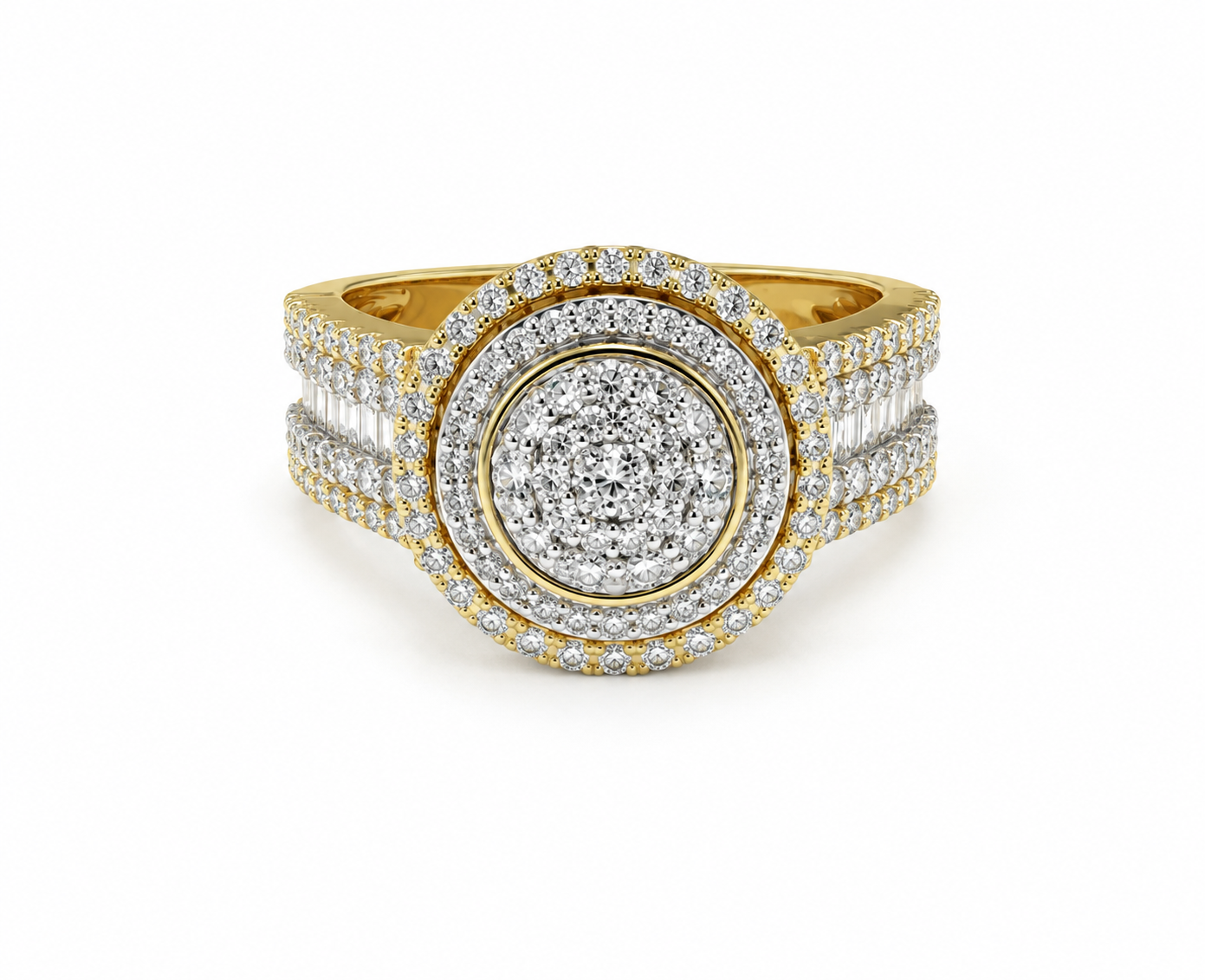 Anillo de Mujer 14k con Diamantes naturales