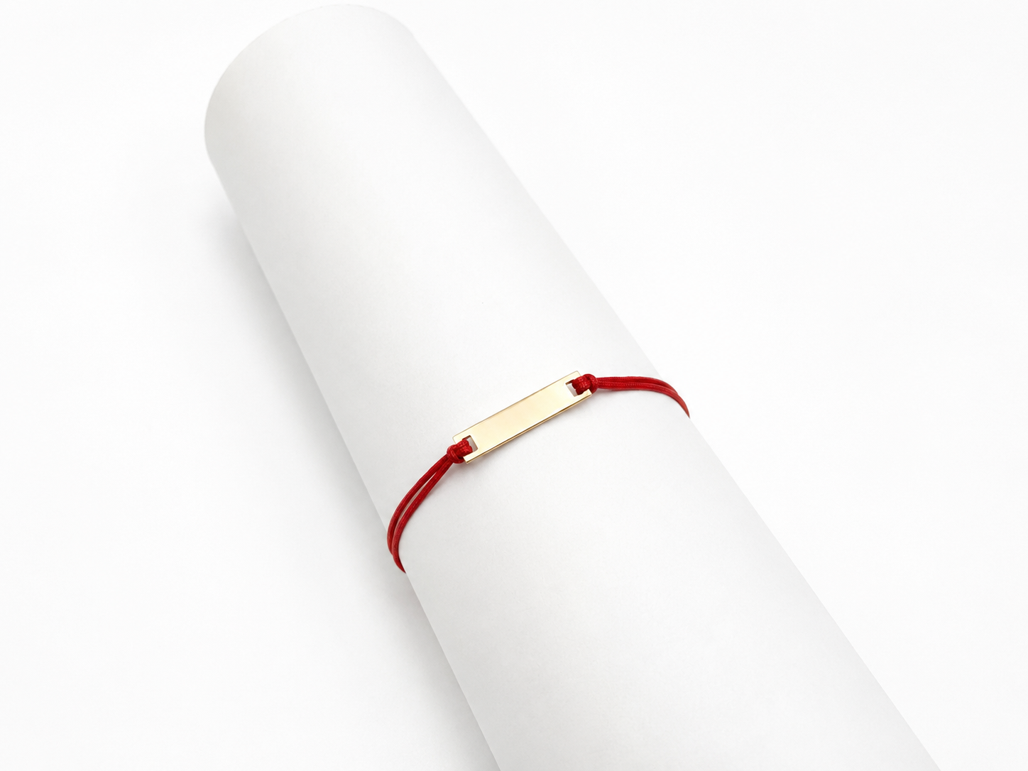Pulsera de hilo placa 10k