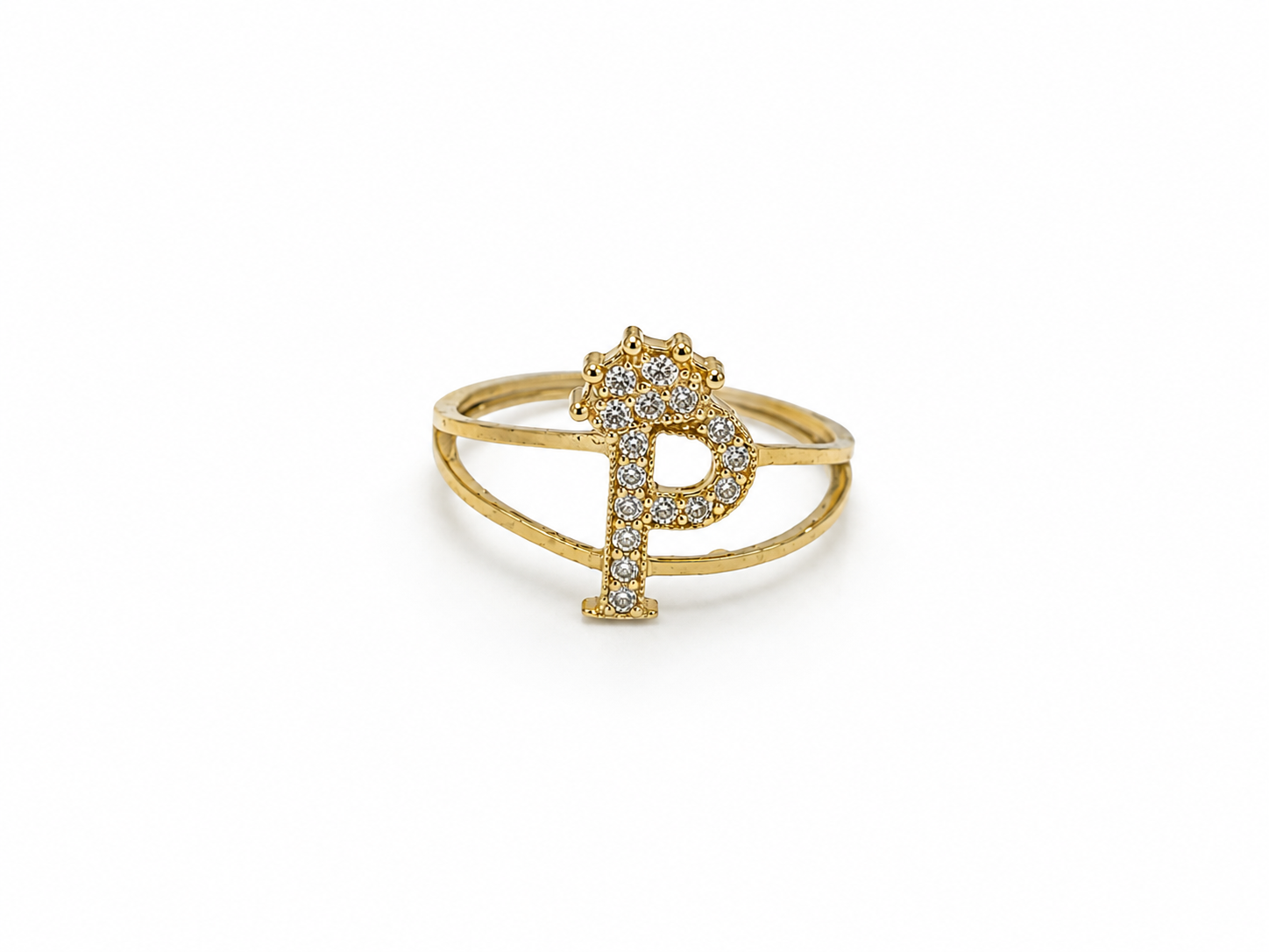 Anillo de inicial 10K - P