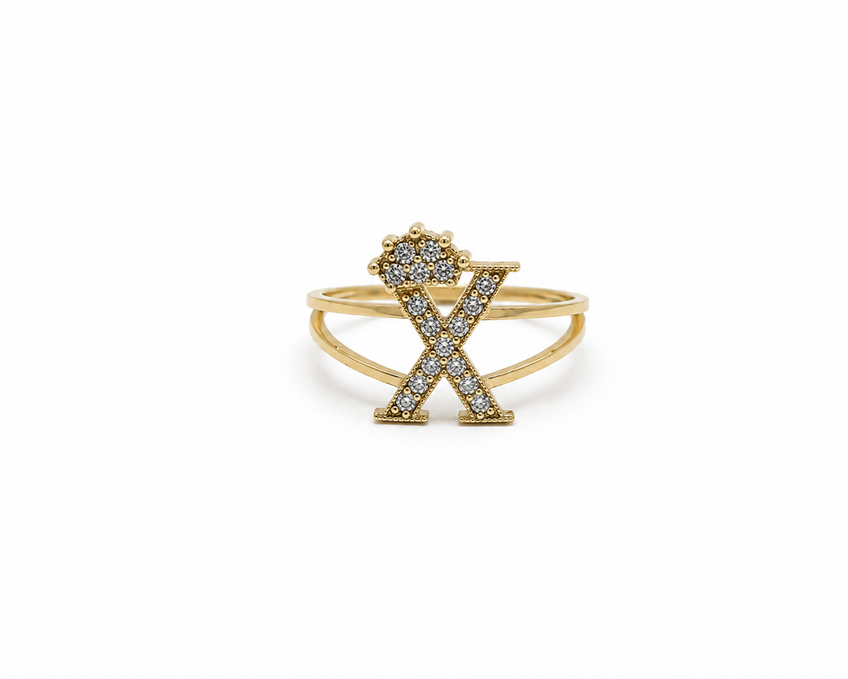 Anillo de inicial 10K - X