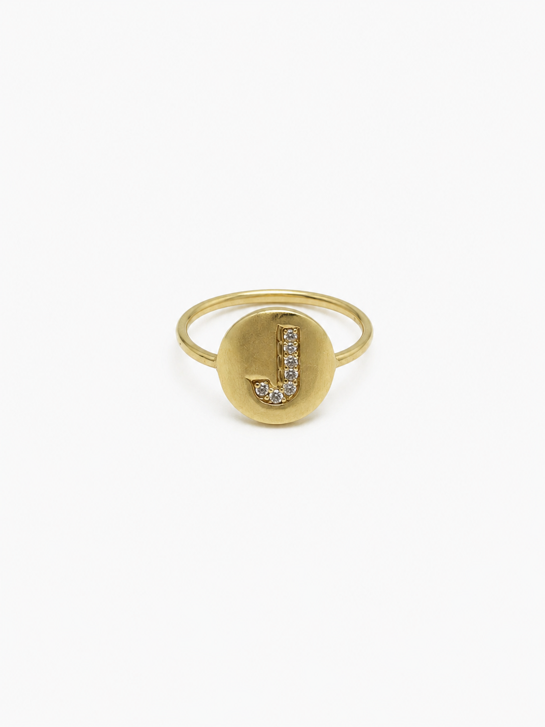 Anillo de inicial 14K - J